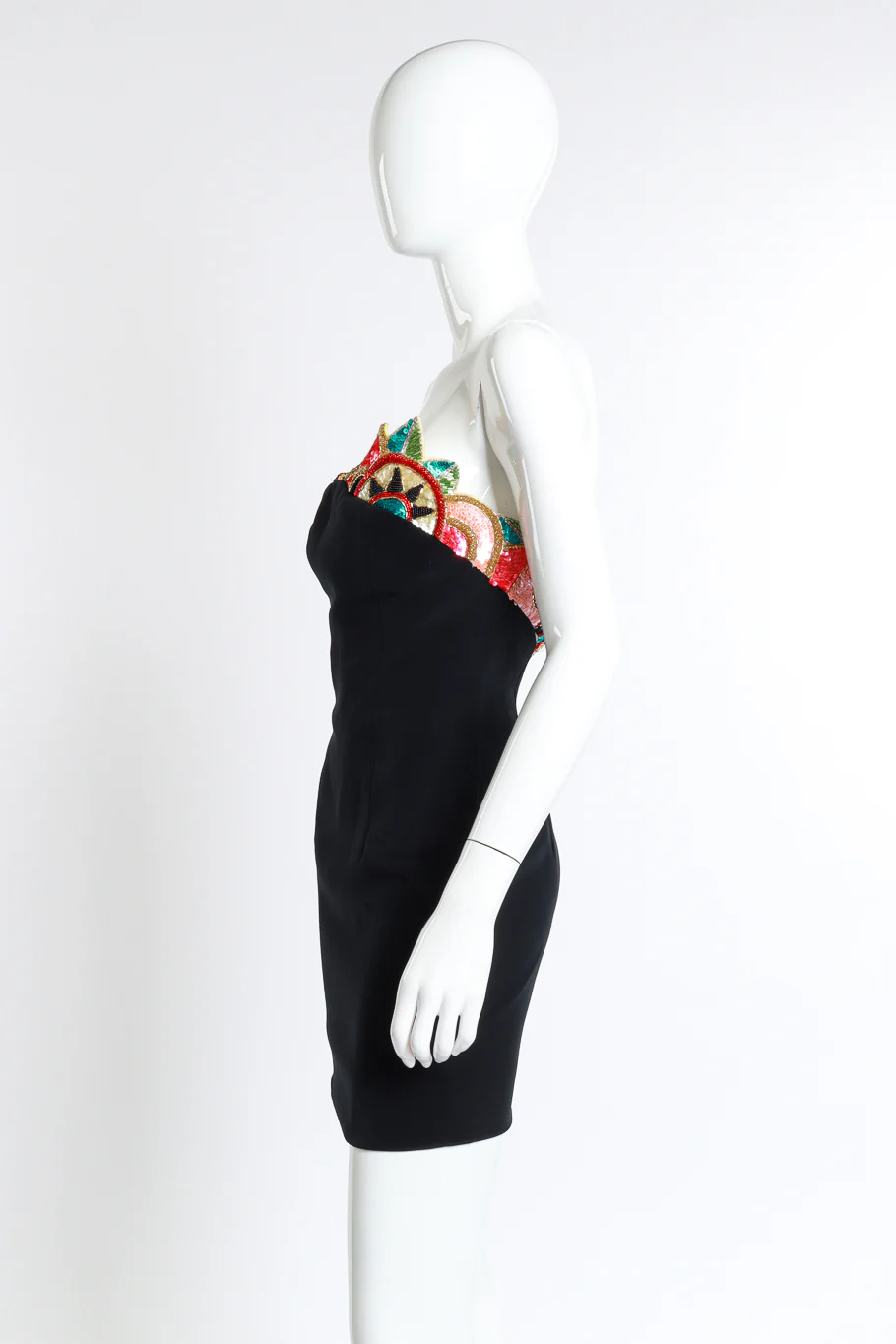 Strapless Beaded Mini Dress - Image 2