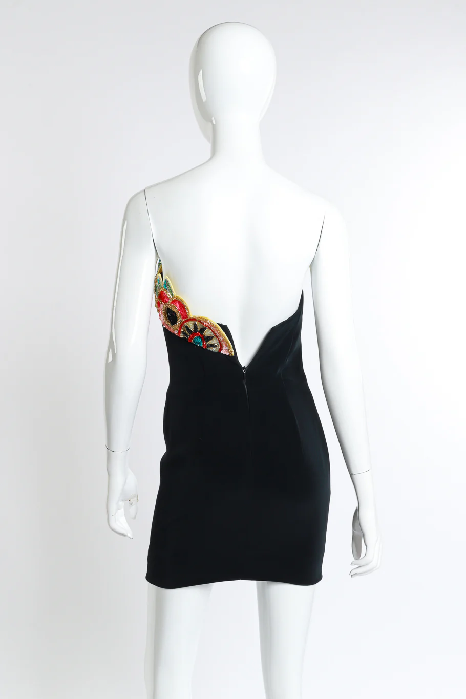 Strapless Beaded Mini Dress - Image 3