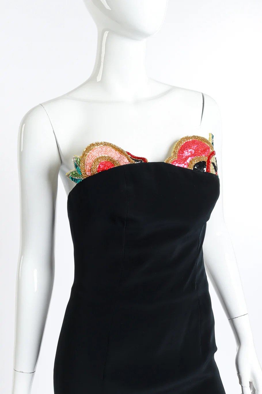 Strapless Beaded Mini Dress - Image 4
