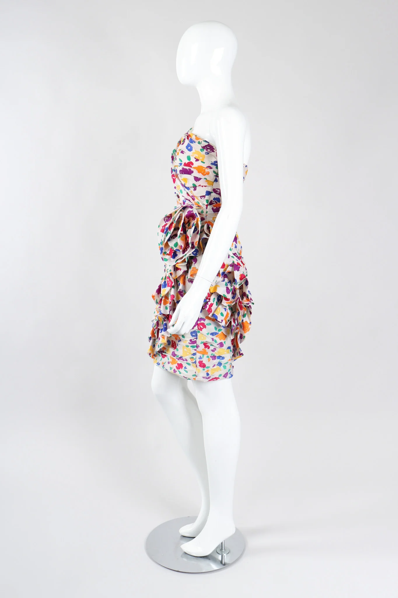Strapless Floral Party Dress - Image 5