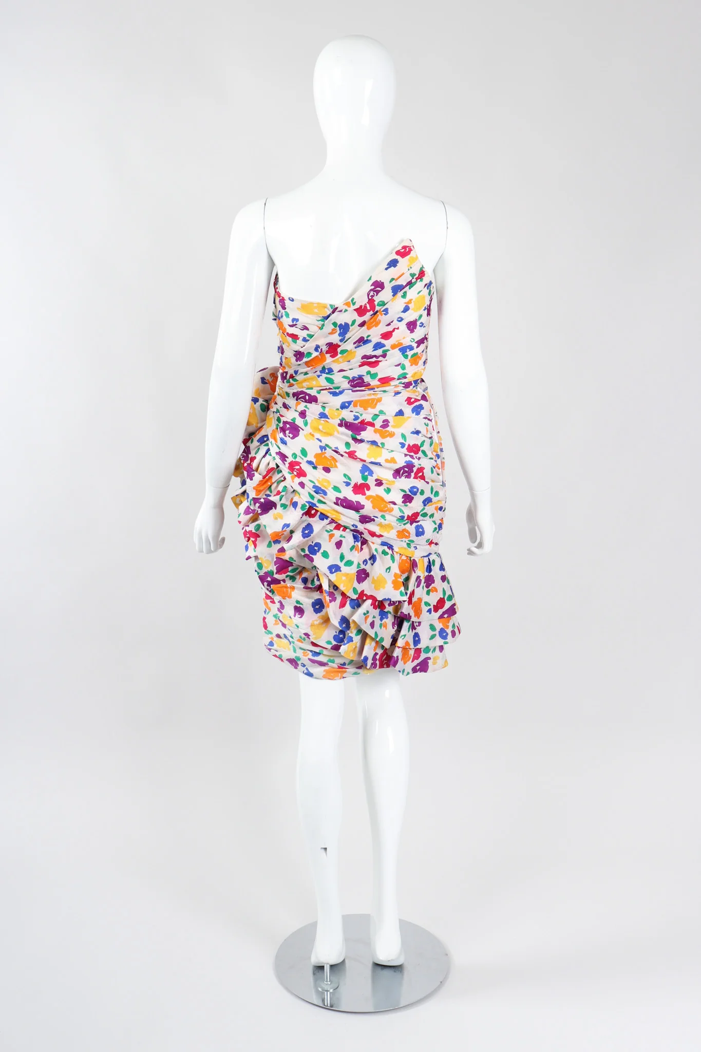 Strapless Floral Party Dress - Image 7