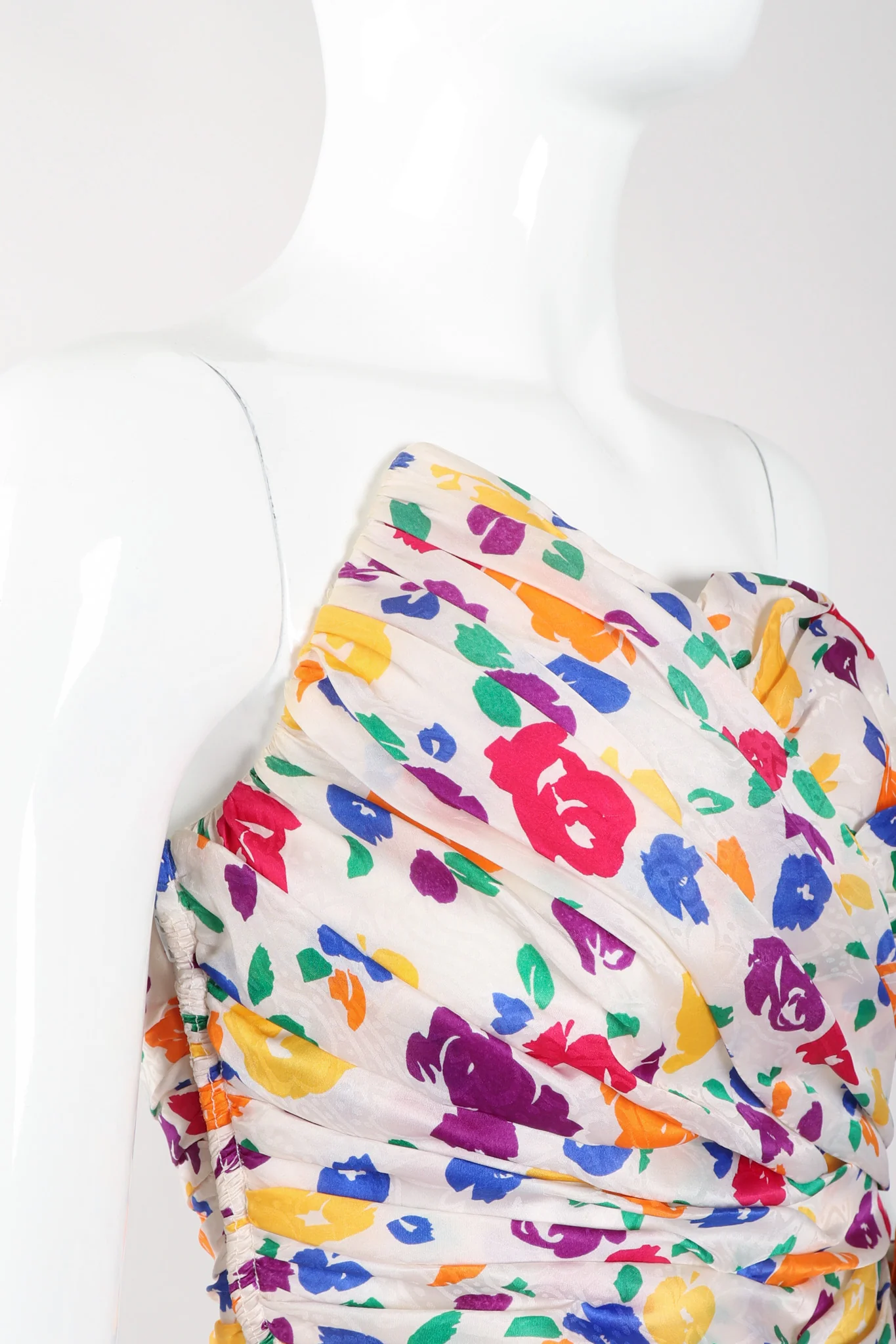 Strapless Floral Party Dress - Image 8