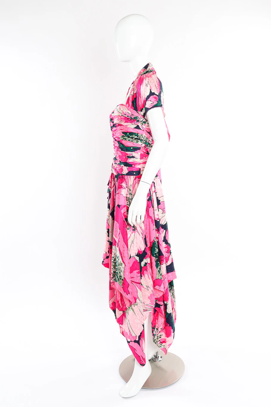 Strapless Floral Sash Flutter Dress - Image 3