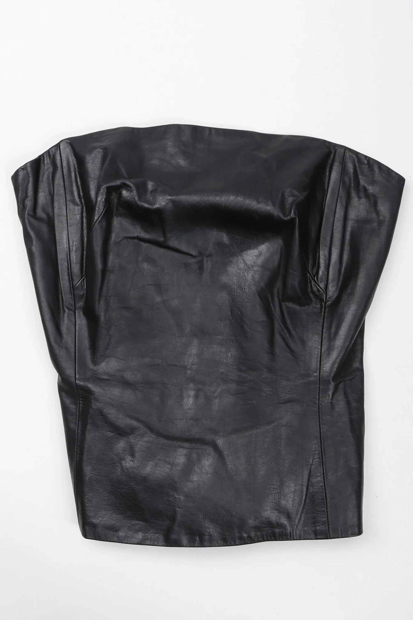 Strapless Leather Bustier Top - Image 14
