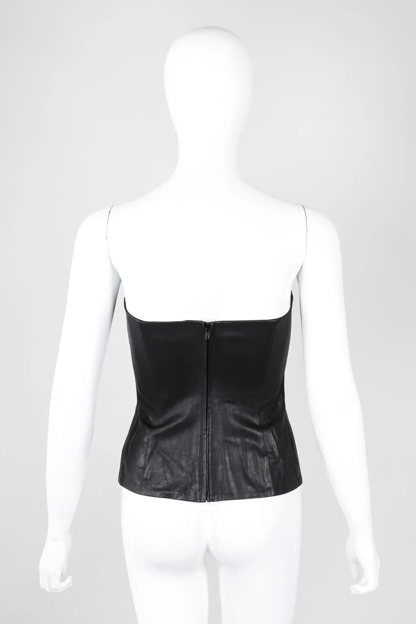 Strapless Leather Bustier Top - Image 8