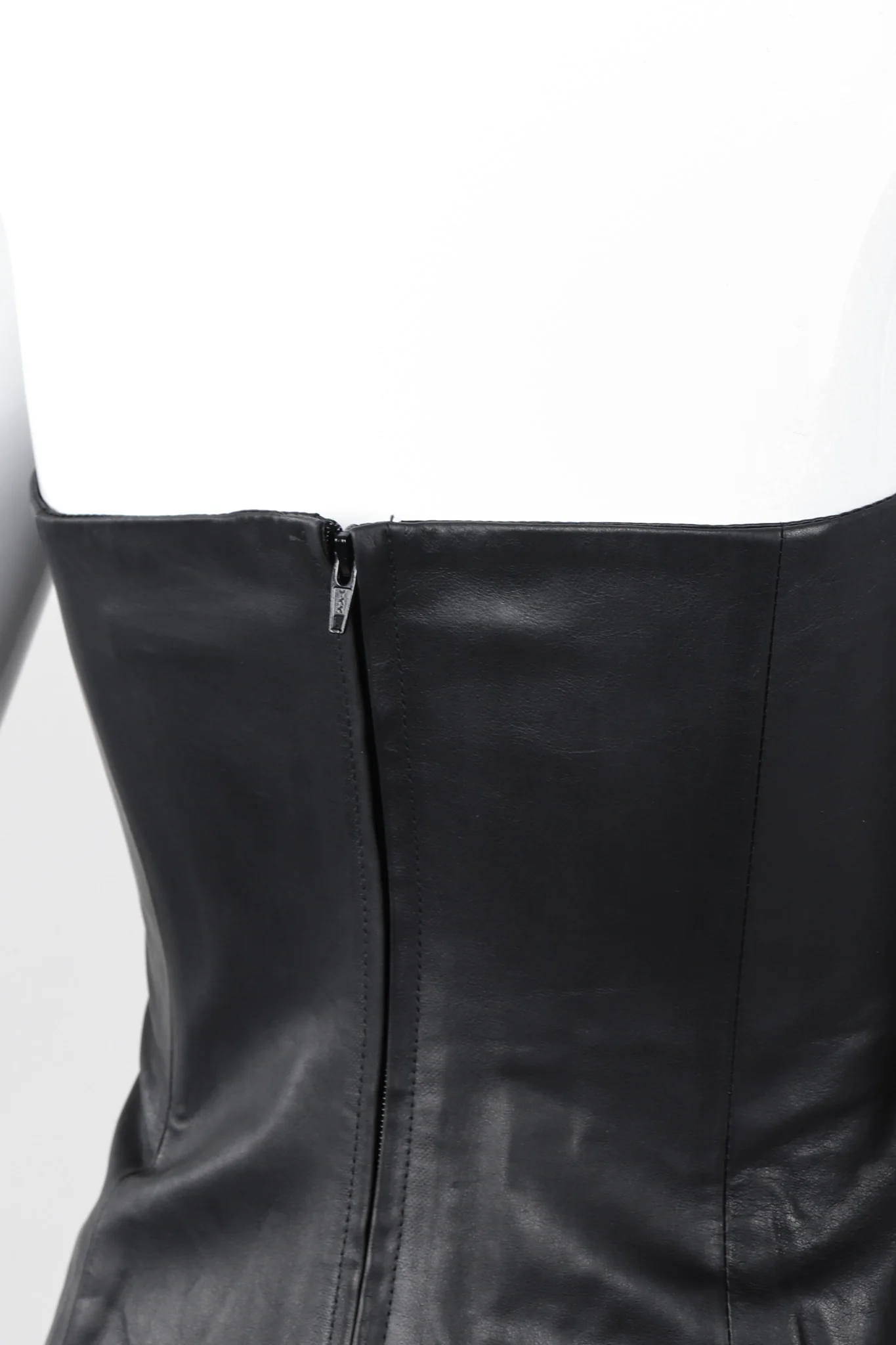 Strapless Leather Bustier Top - Image 9