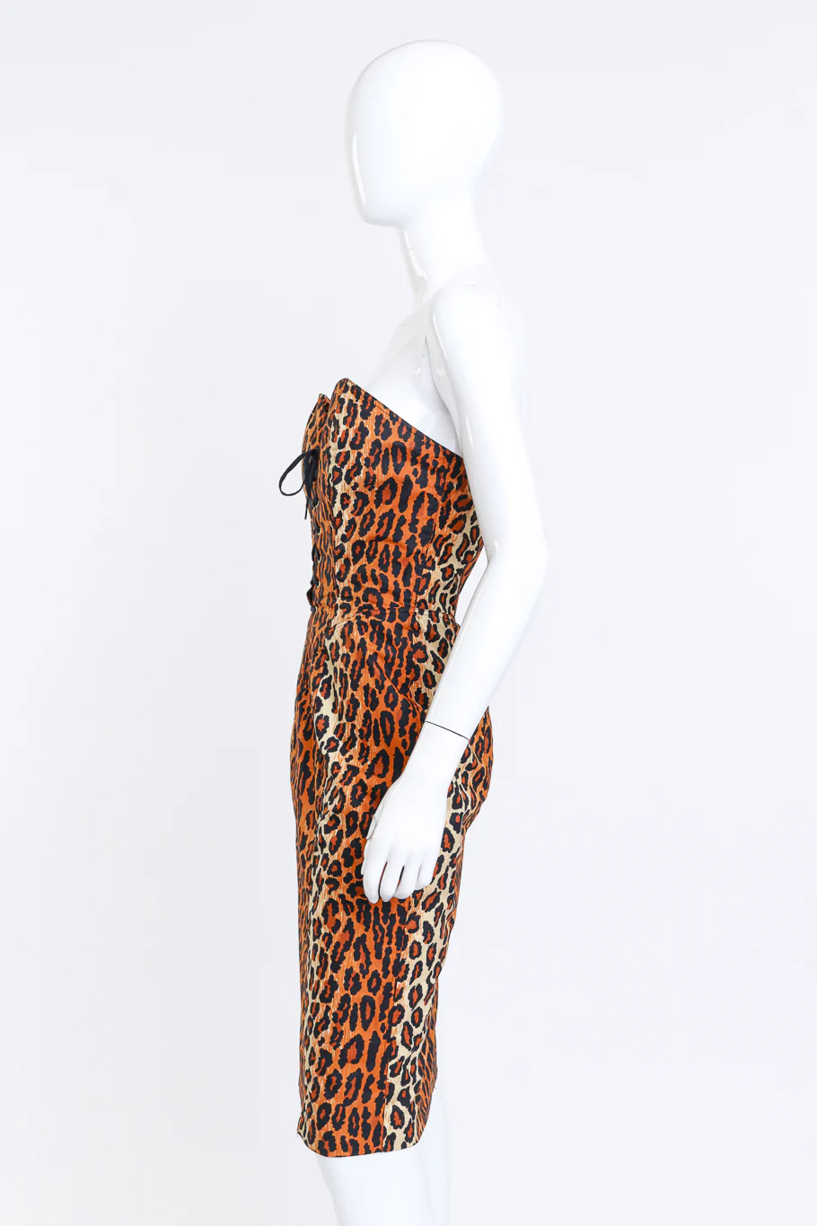Strapless Leopard Bustier Dress - Image 2