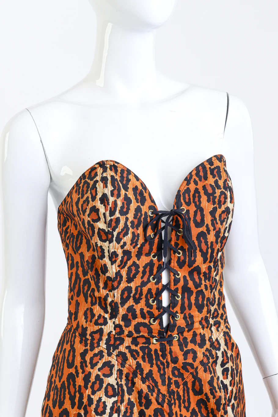 Strapless Leopard Bustier Dress - Image 4