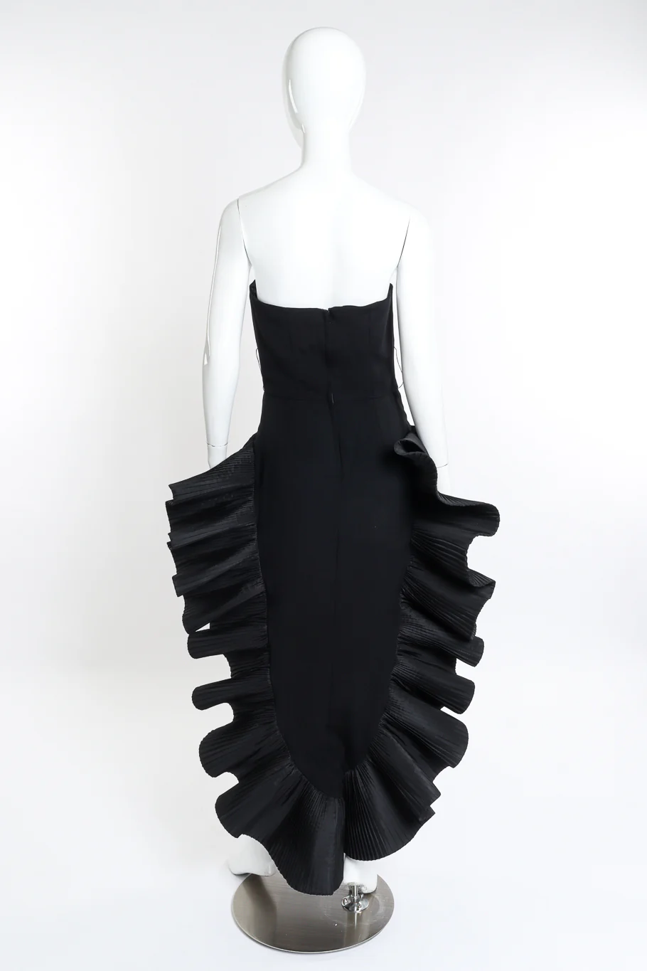 Strapless Pleated Trim Gown - Image 3