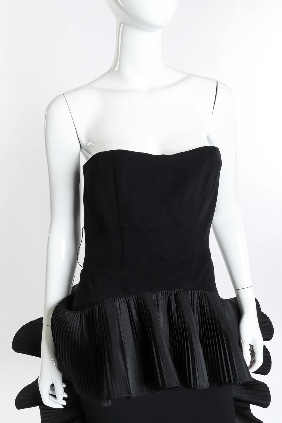 Strapless Pleated Trim Gown - Image 4