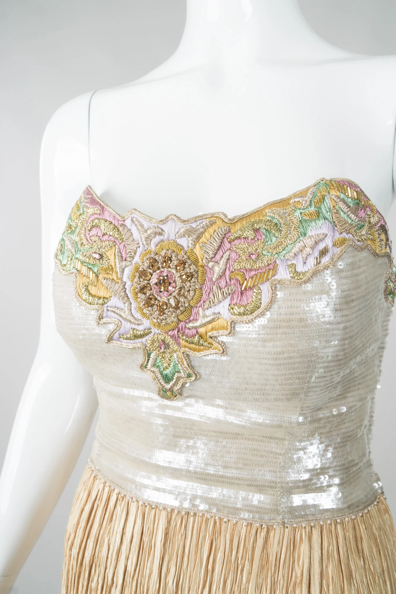 Strapless Sequin Bustier Gown - Image 7