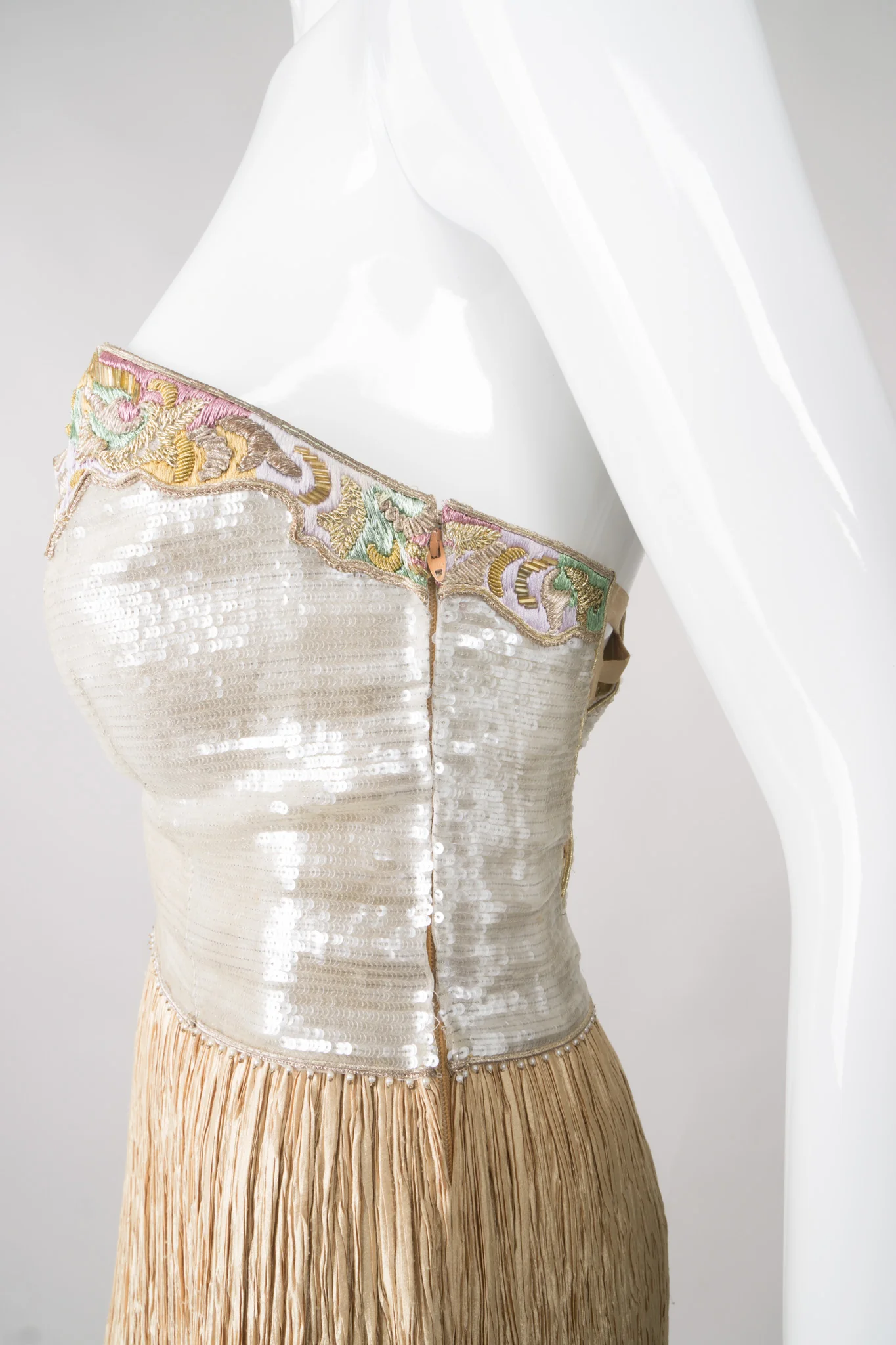 Strapless Sequin Bustier Gown - Image 8