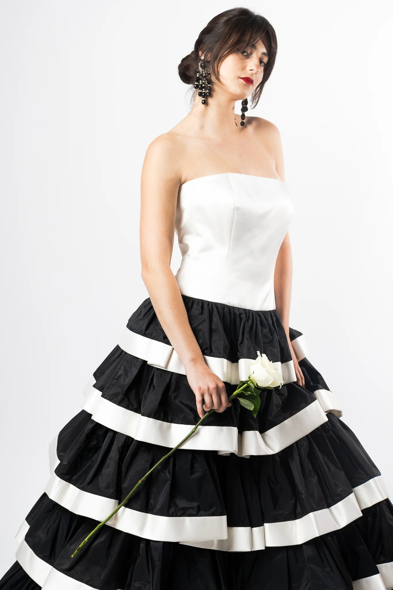 Strapless Tiered Ball Gown - Image 4