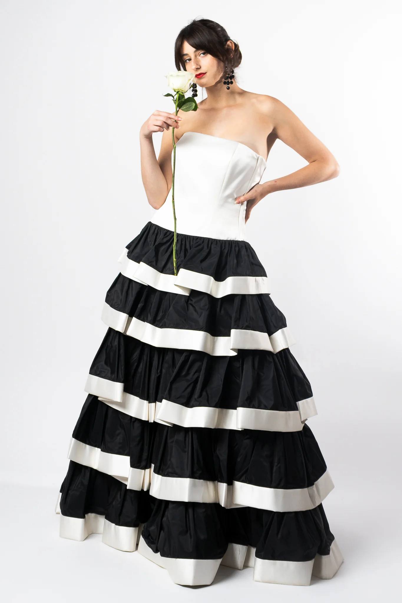 Strapless Tiered Ball Gown - Image 5