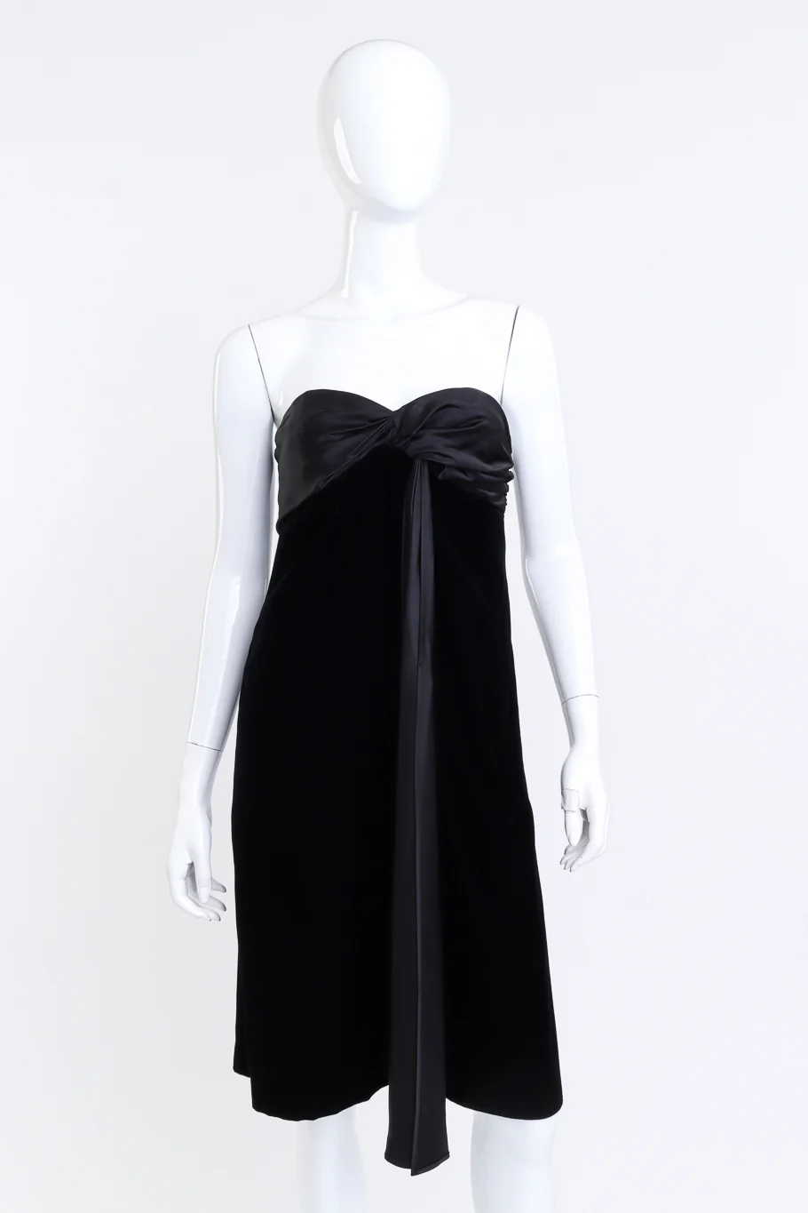 Strapless Velvet Cocktail Dress