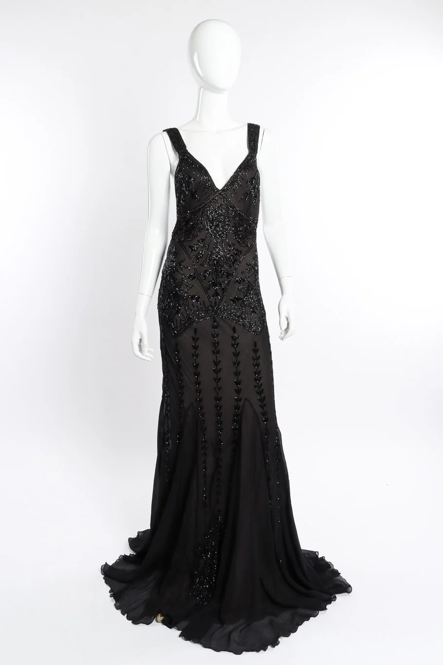 Strappy Beaded Gown