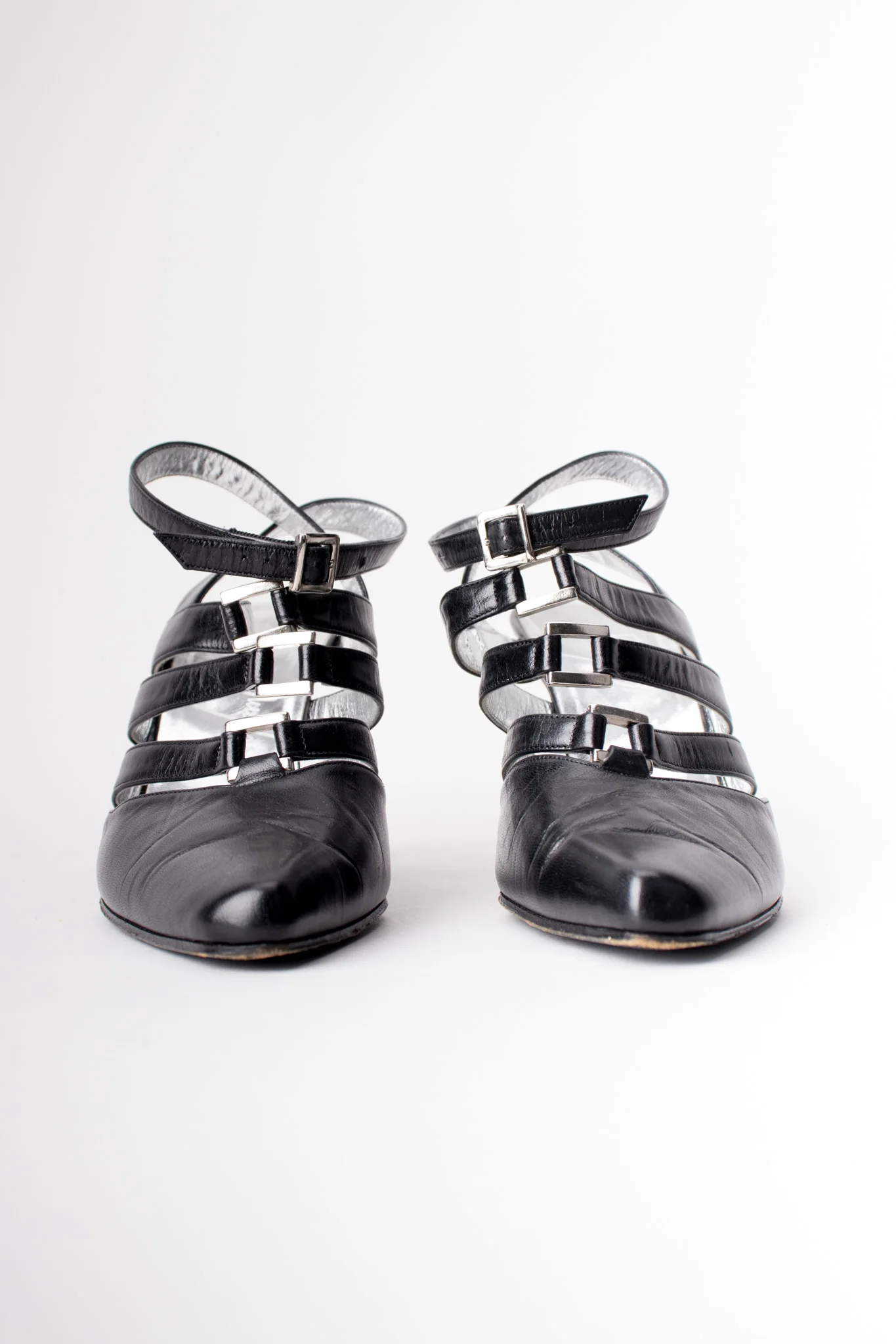 Strappy Bondage Buckle Heels - Image 10