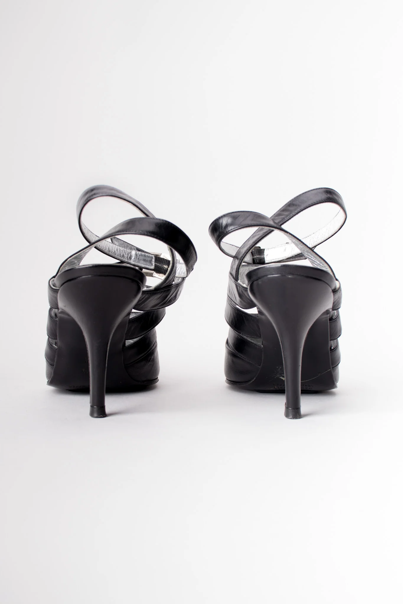 Strappy Bondage Buckle Heels - Image 6