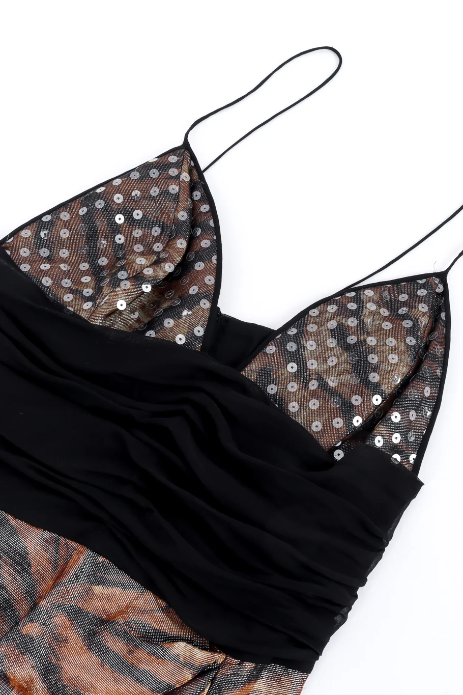 Strappy Metallic Animal Print Dress - Image 5