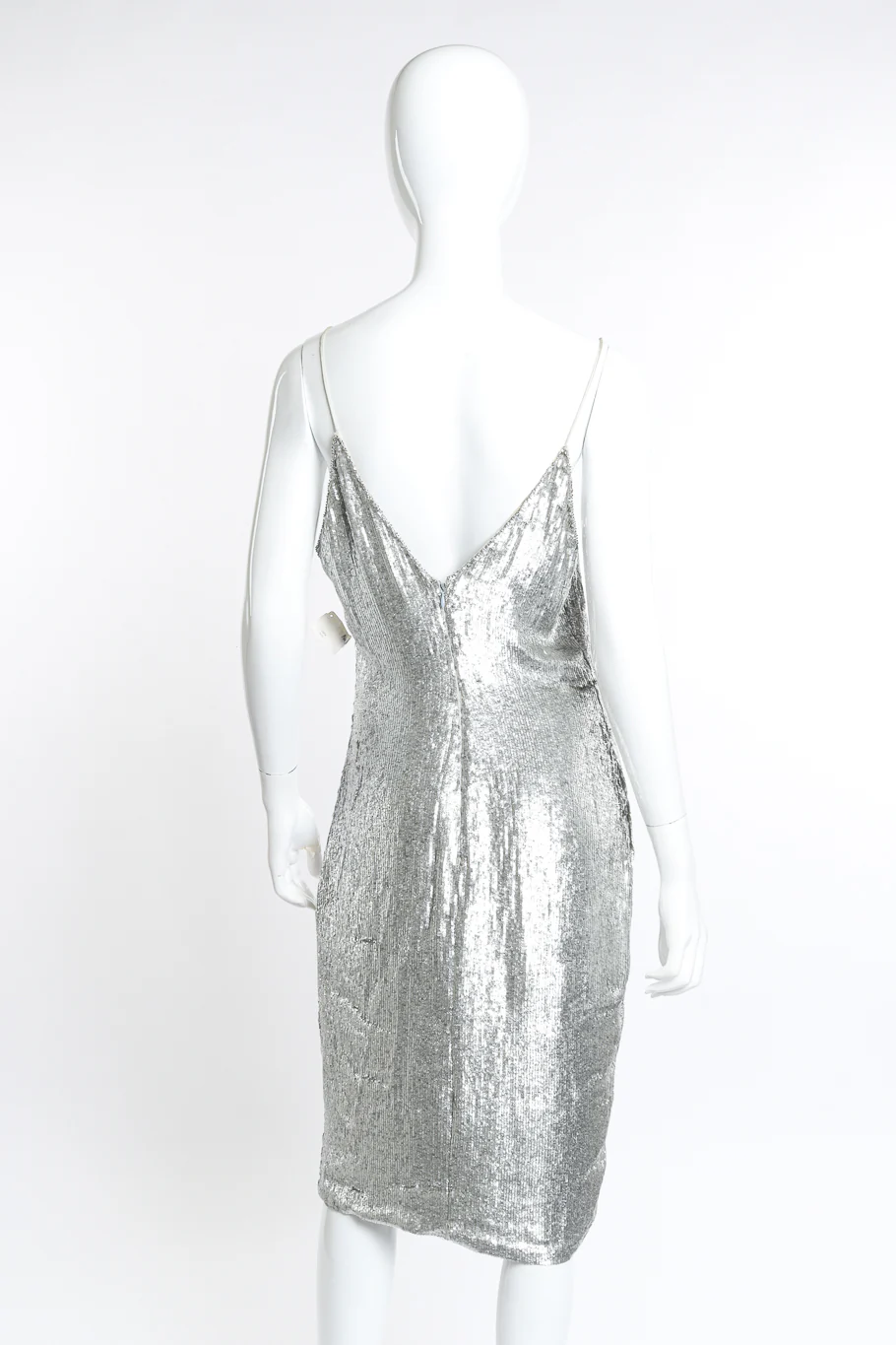 Strappy Metallic Sequin Dress - Image 3
