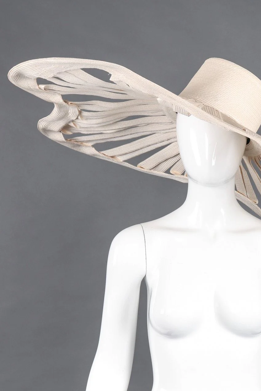 Straw Ribbon Blossom Hat