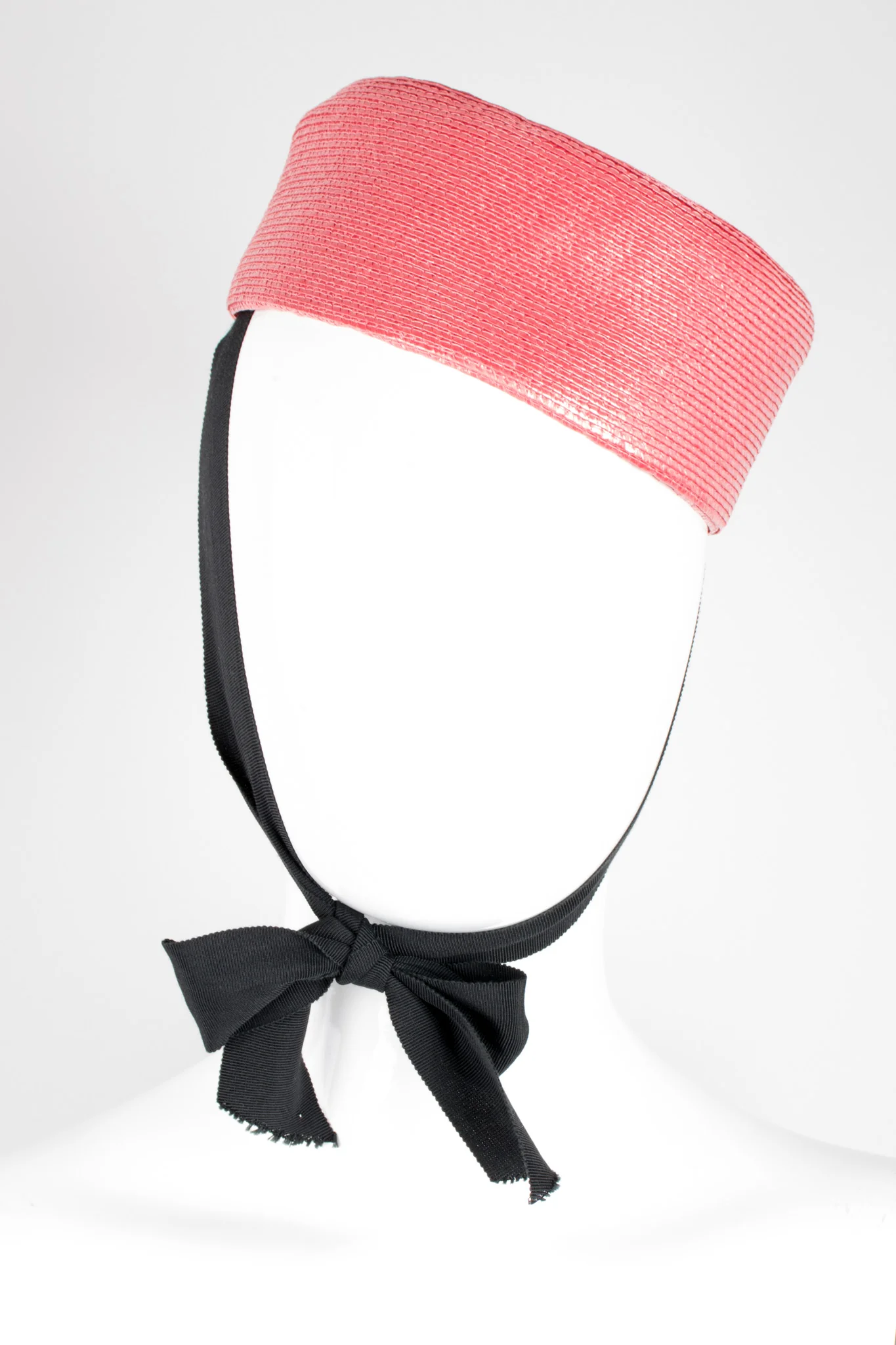 Straw Tie Pillbox Hat - Image 3