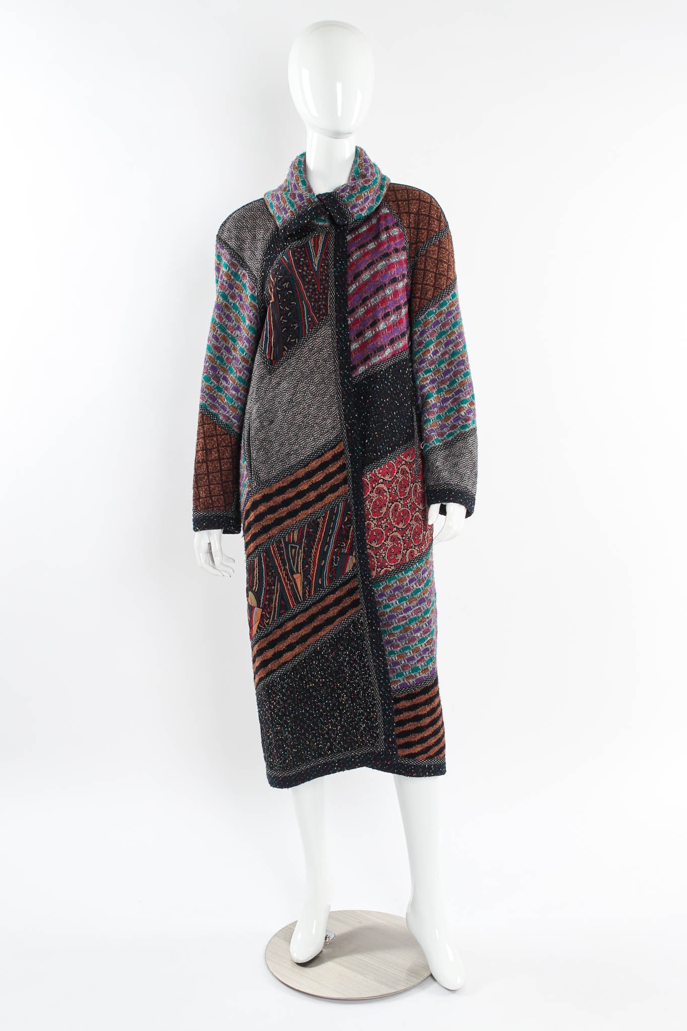 Stripe Patchwork Print Duster