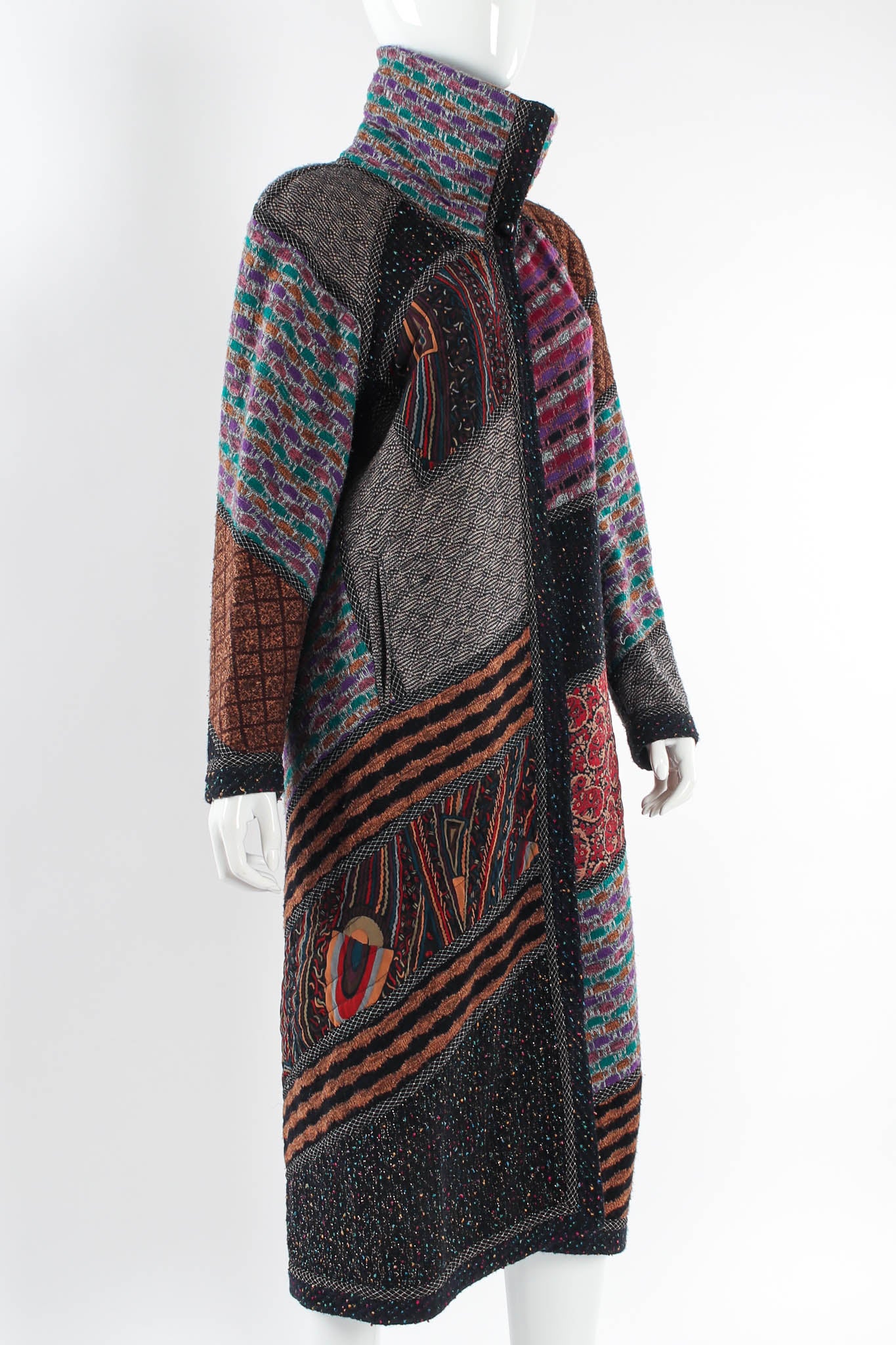 Stripe Patchwork Print Duster - Image 2