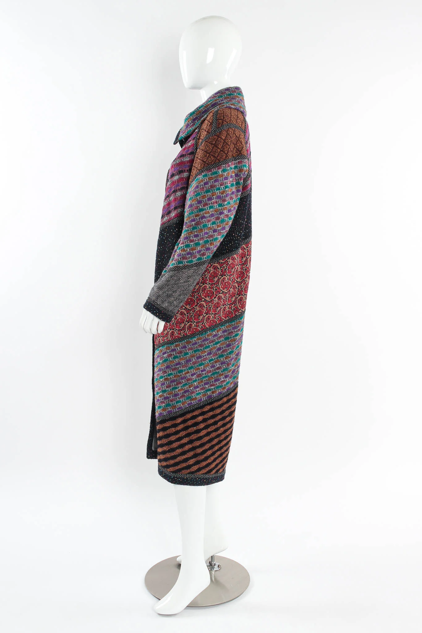 Stripe Patchwork Print Duster - Image 5