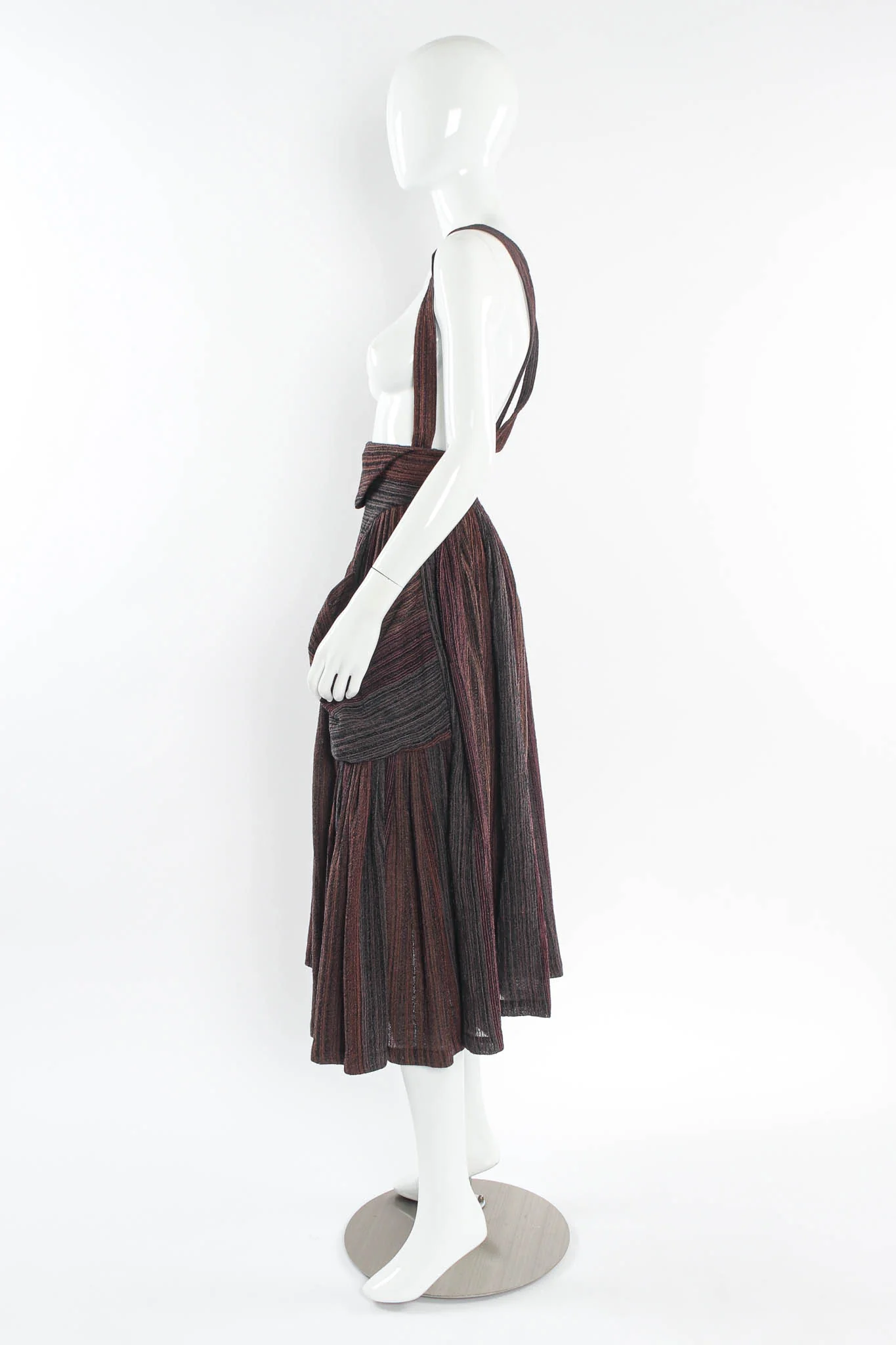 Stripe Wrap Top & Suspender Skirt Set - Image 7