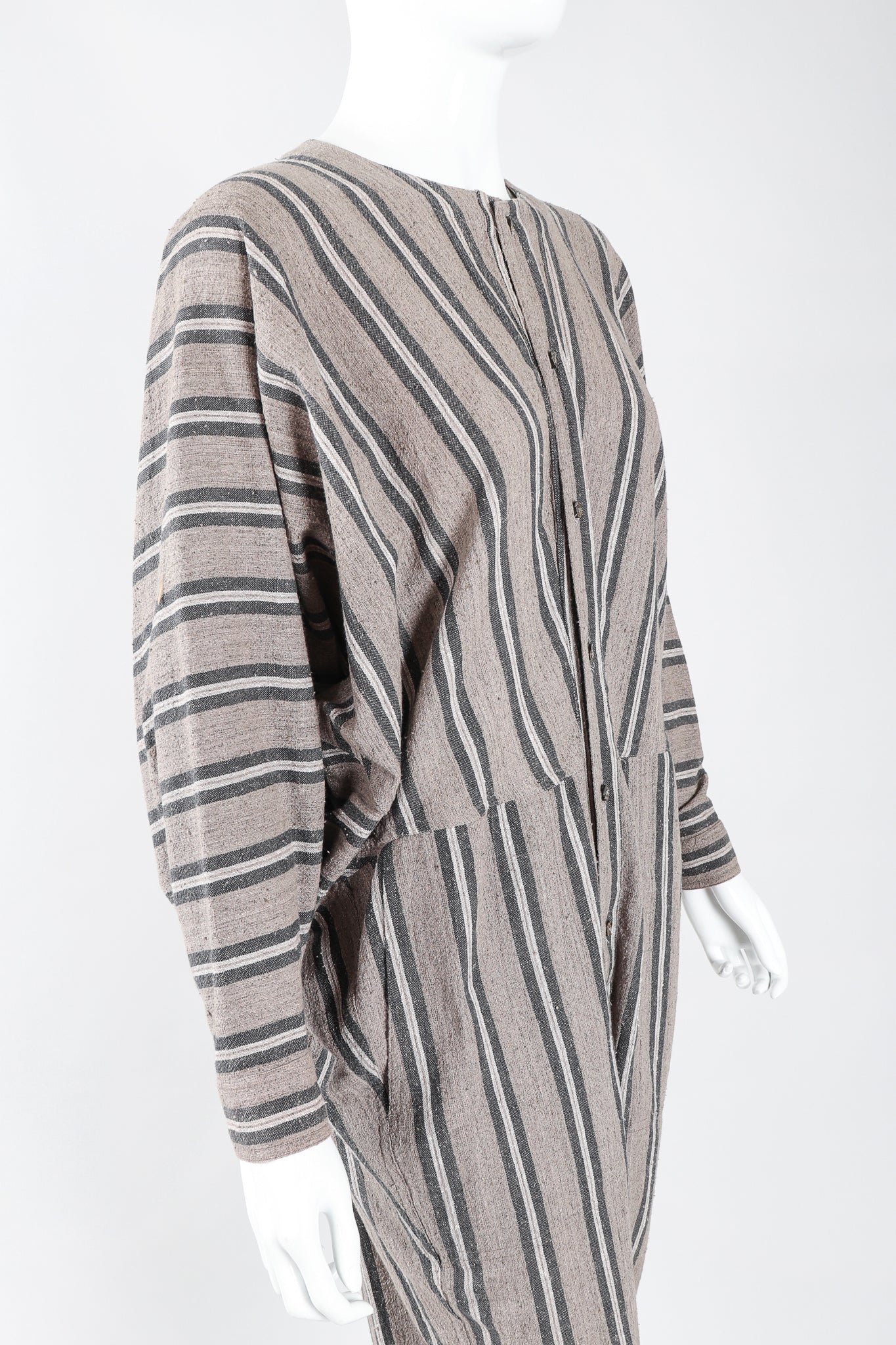 Striped Batwing Jumpsuit - Image 2