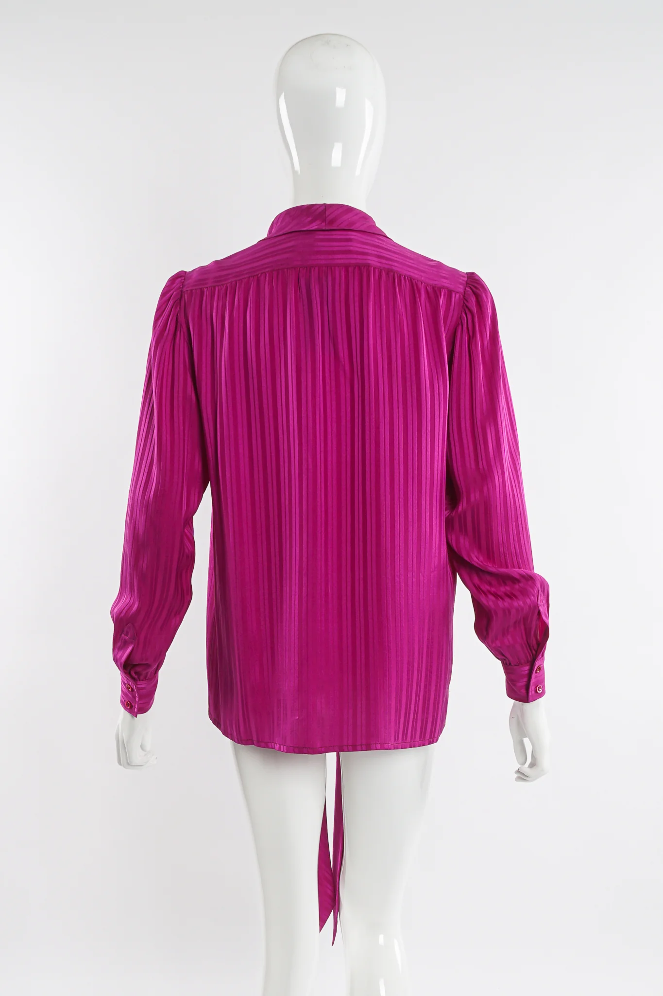 Striped Chelsea Bow Blouse - Image 10