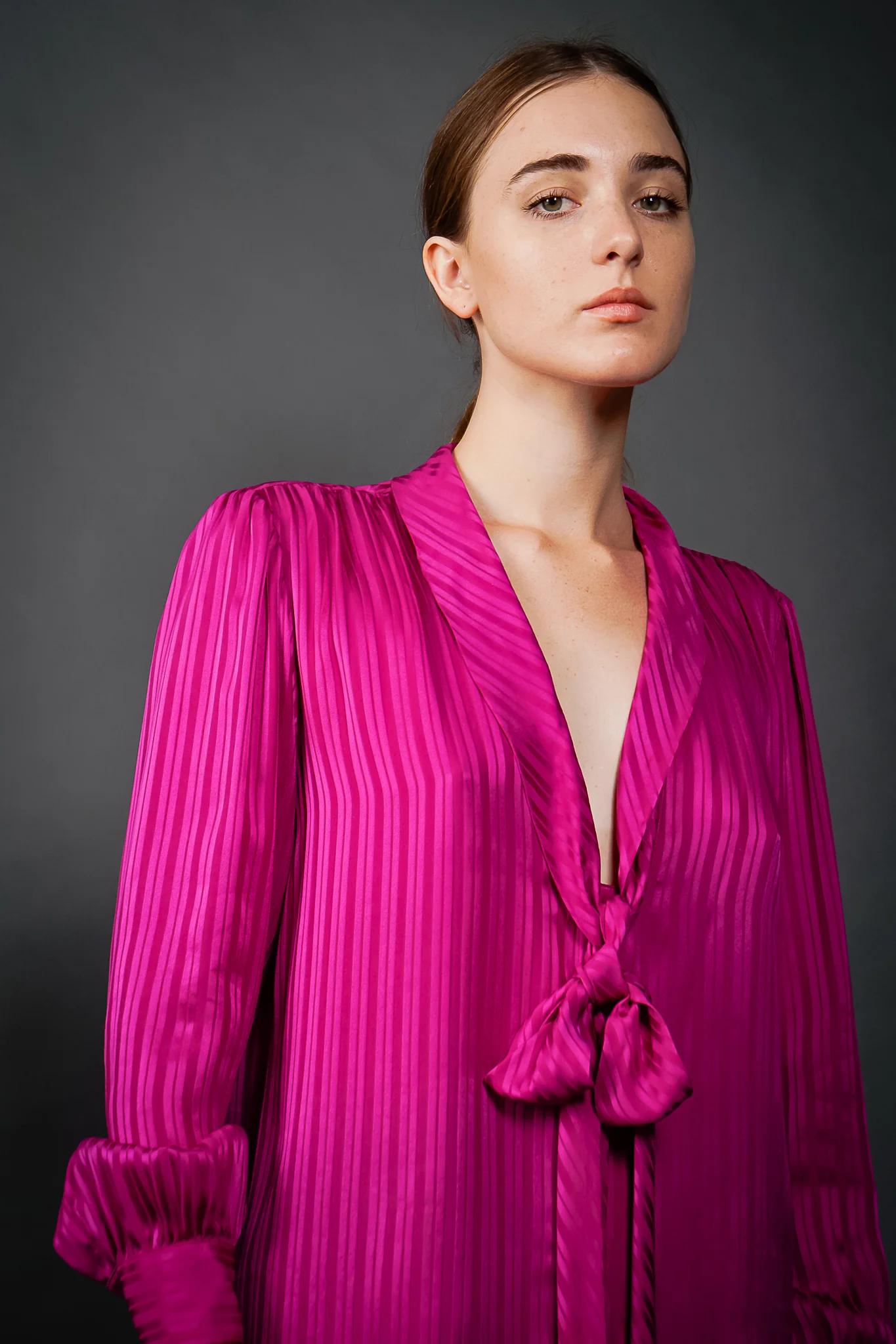Striped Chelsea Bow Blouse - Image 2