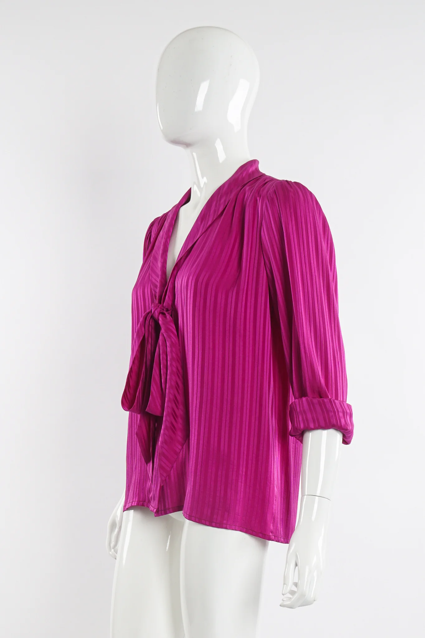 Striped Chelsea Bow Blouse - Image 6