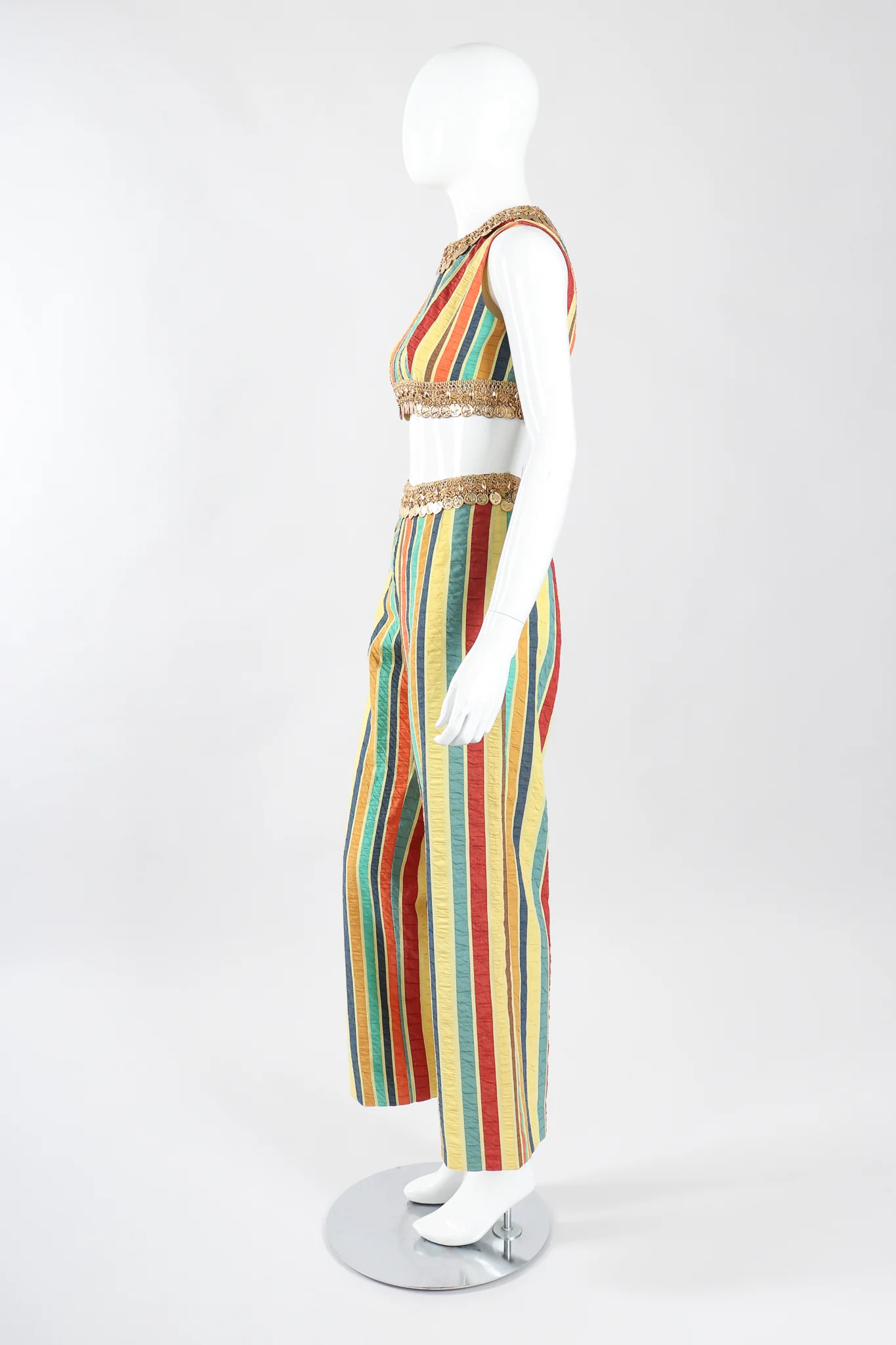 Coin Fringe Crop Top & Pant Set - Image 6