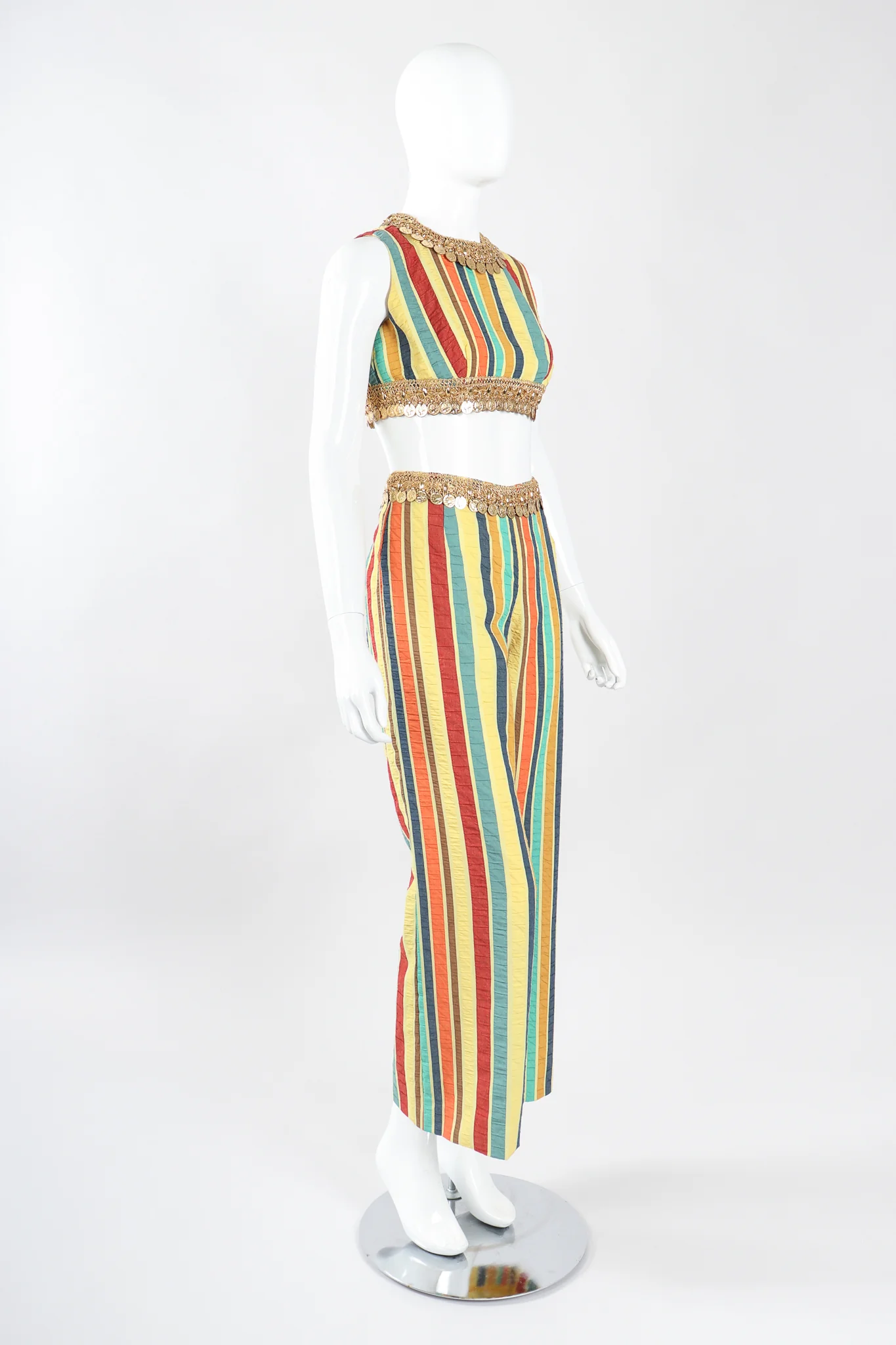 Coin Fringe Crop Top & Pant Set - Image 7