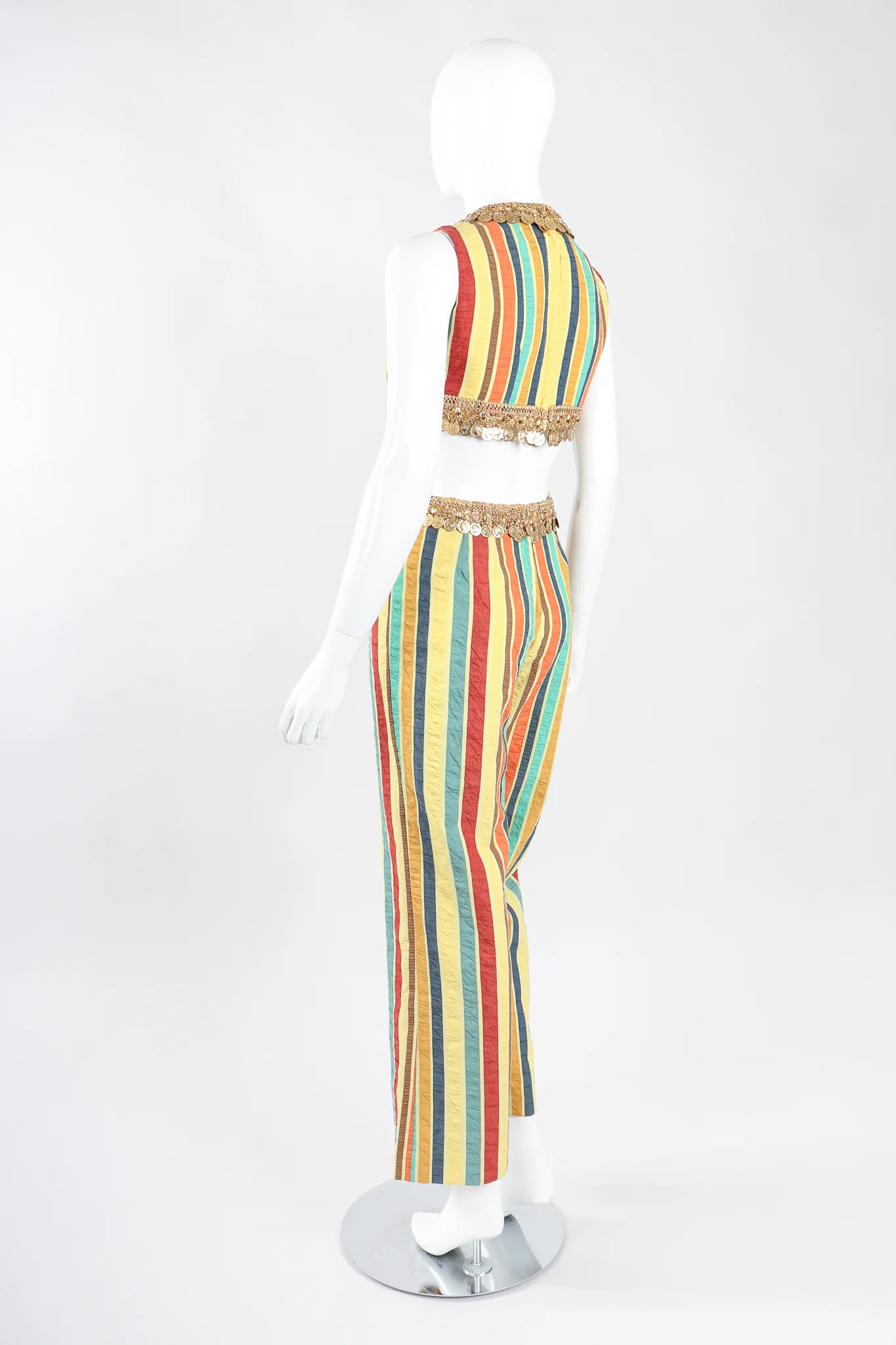 Coin Fringe Crop Top & Pant Set - Image 8