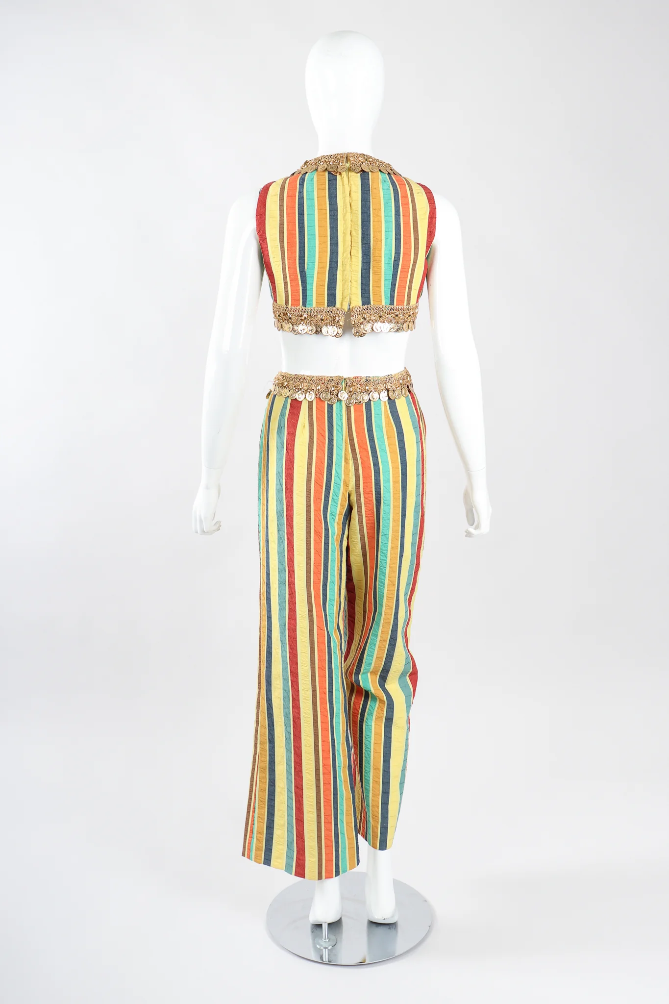 Coin Fringe Crop Top & Pant Set - Image 9