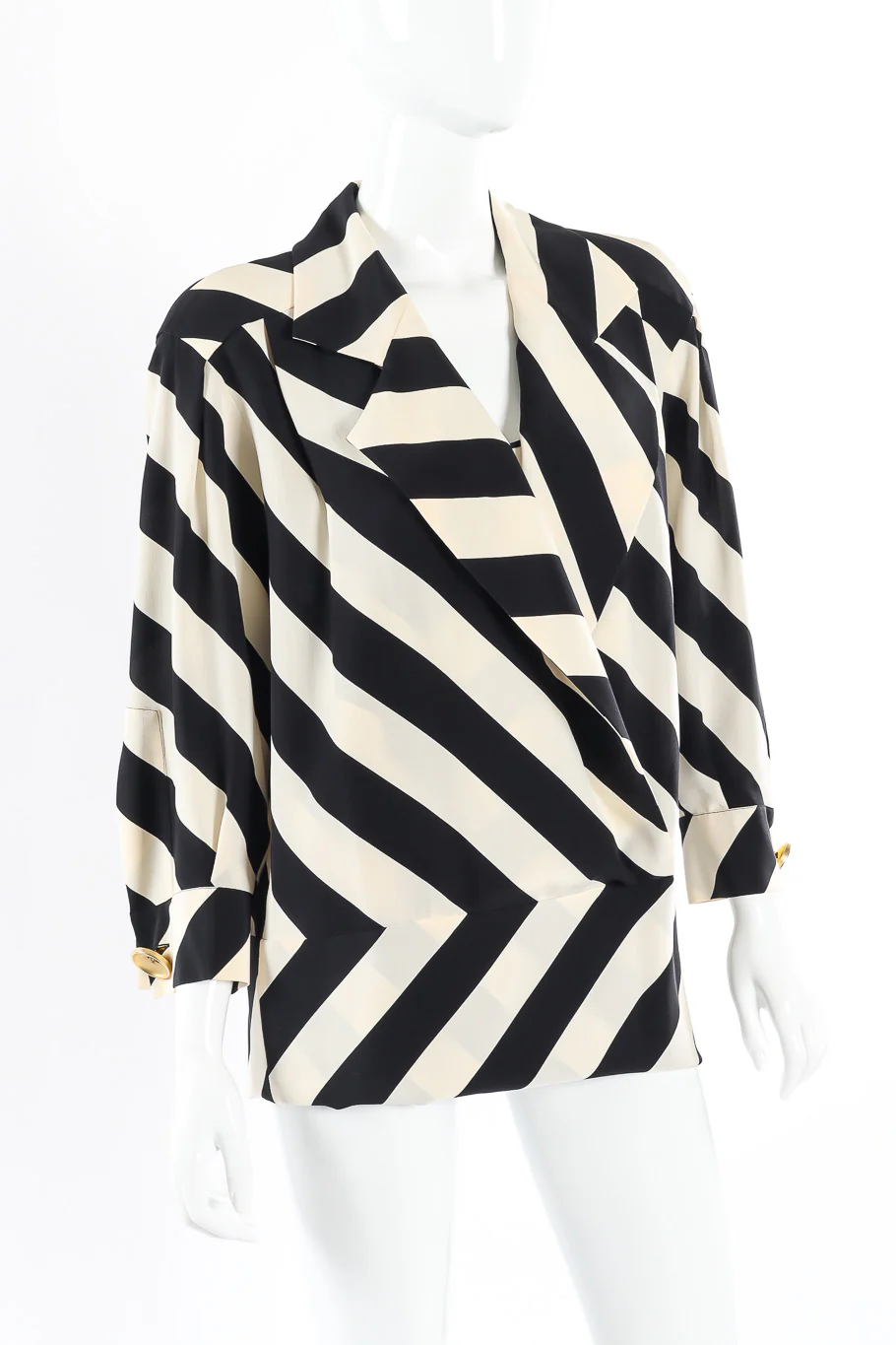 Striped Drop Waist Suit Dress - Image 2