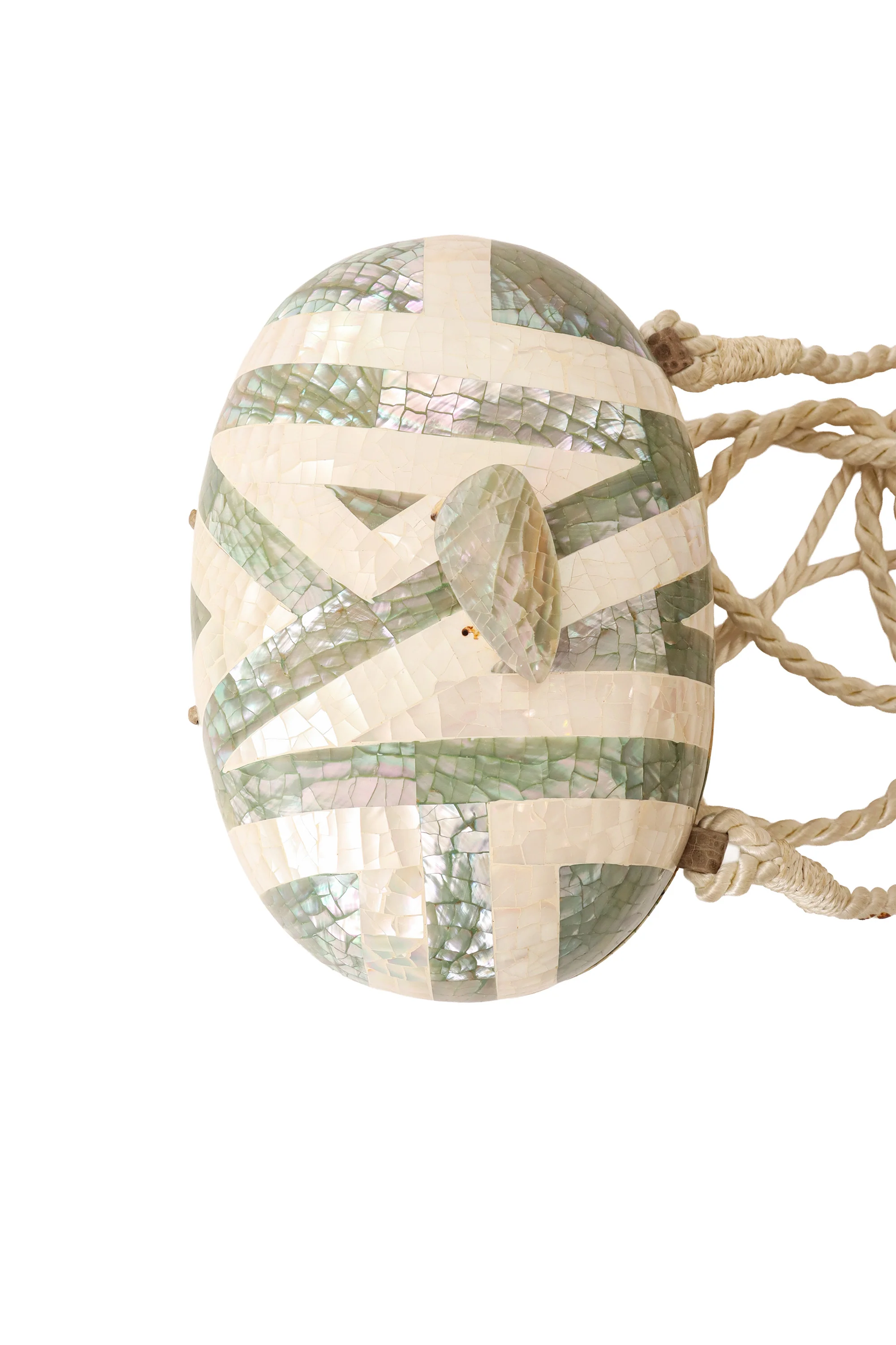 Striped Shell Inlay Minaudière Bag - Image 3