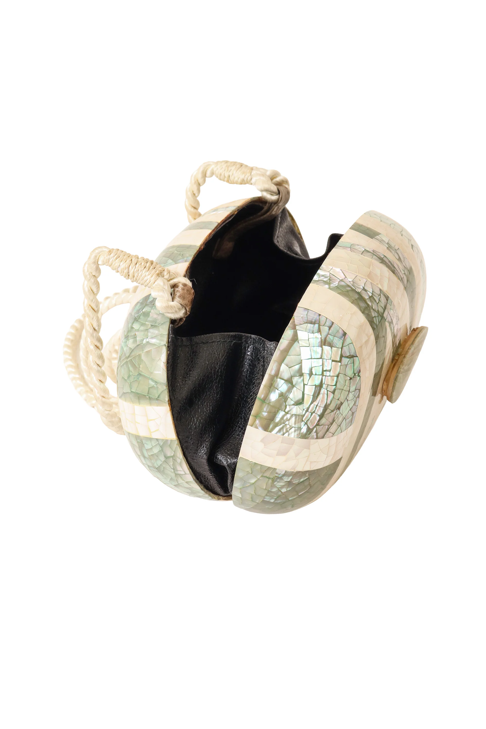 Striped Shell Inlay Minaudière Bag - Image 4
