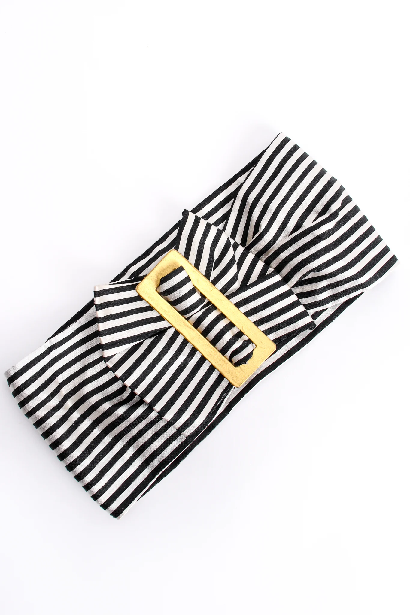 Striped Silk Bow Belt - Image 4
