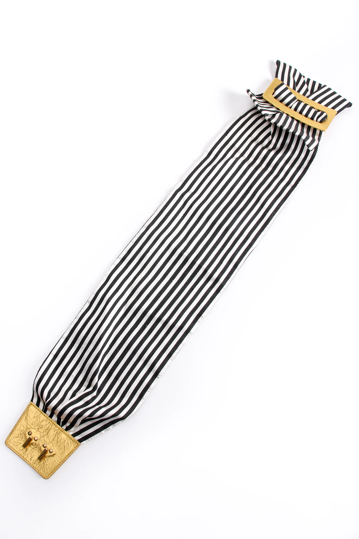 Striped Silk Bow Belt - Image 5
