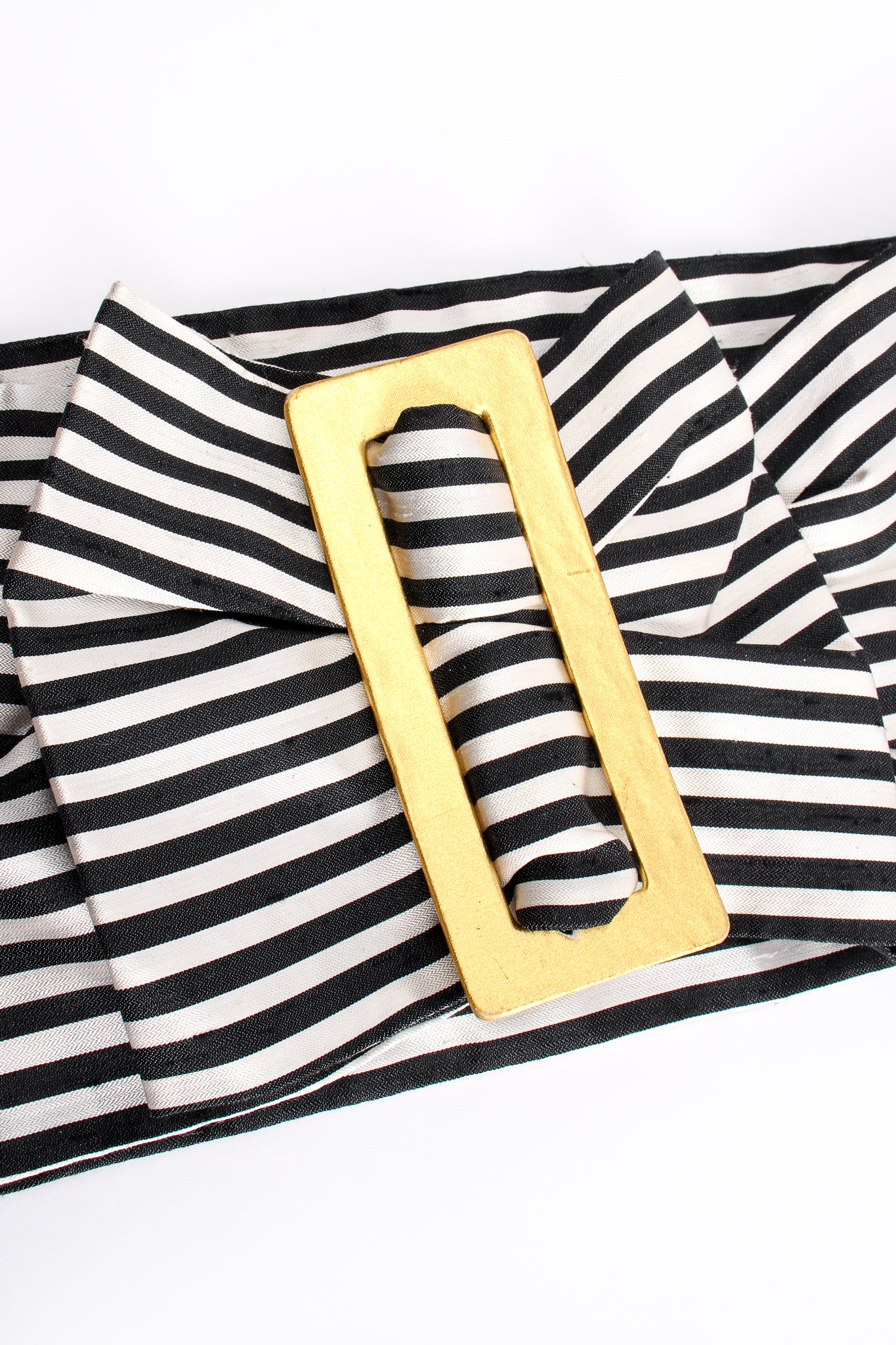Striped Silk Bow Belt - Image 6