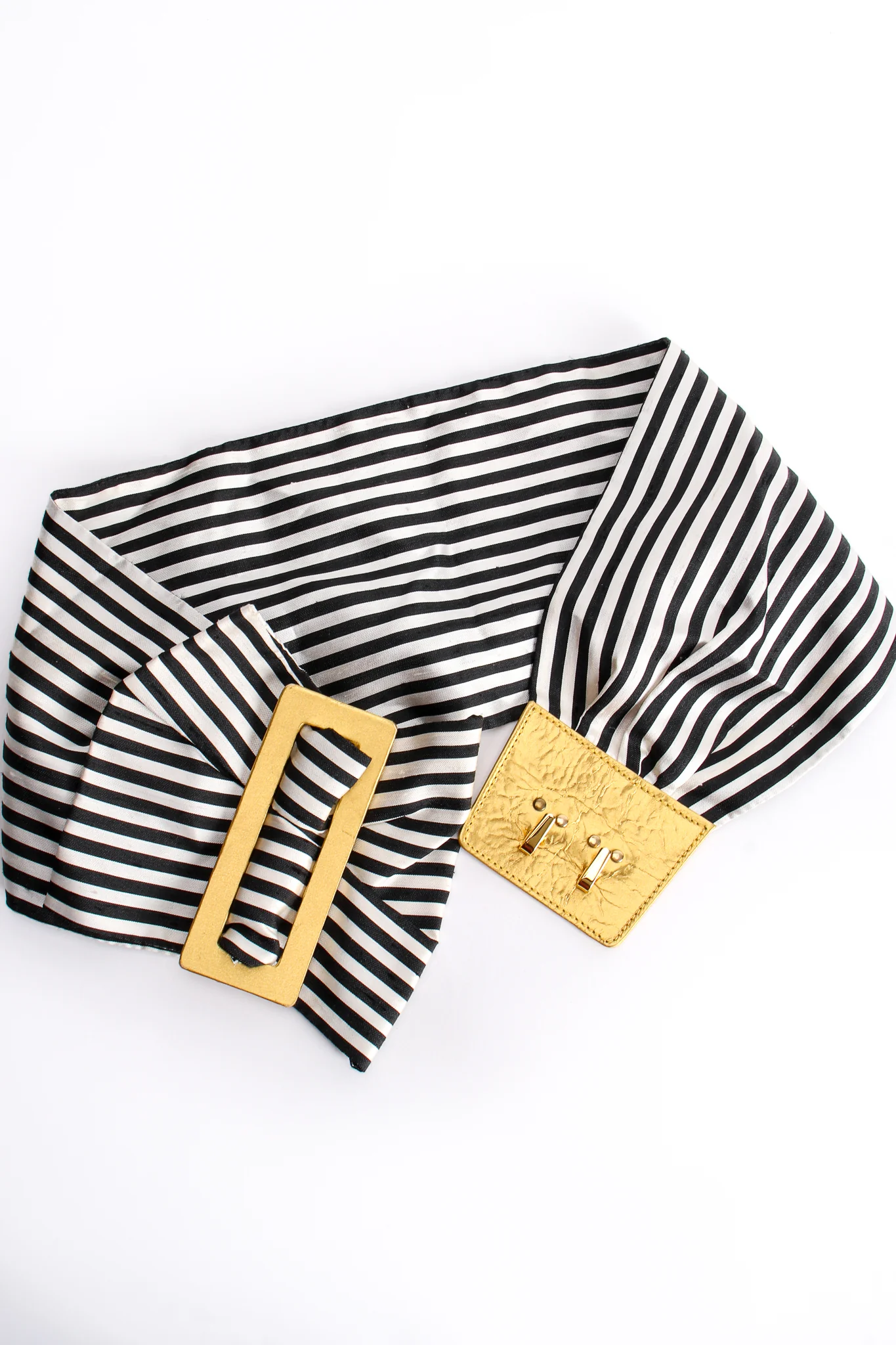Striped Silk Bow Belt - Image 8