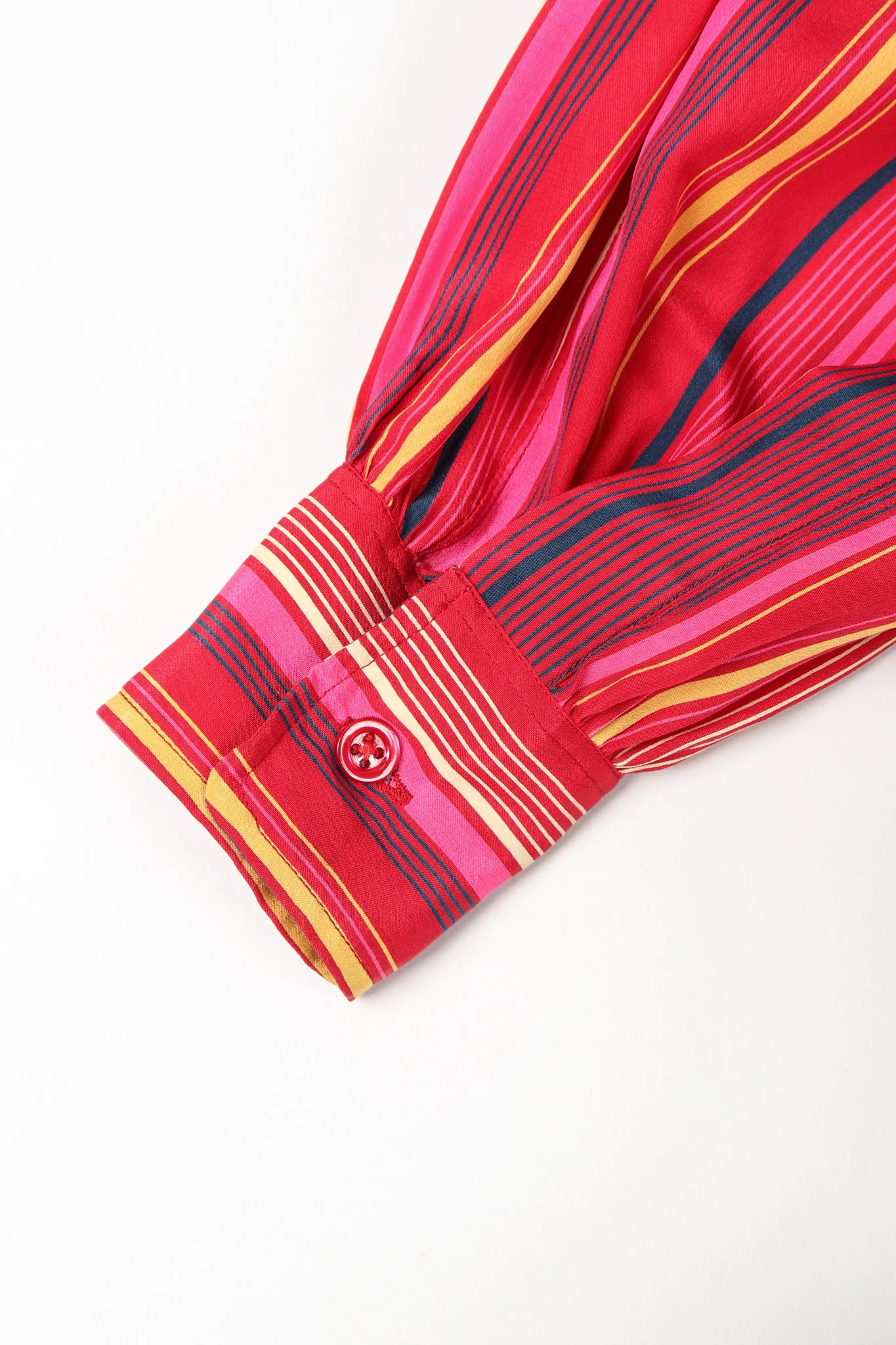 Striped Silk Bow Blouse - Image 13