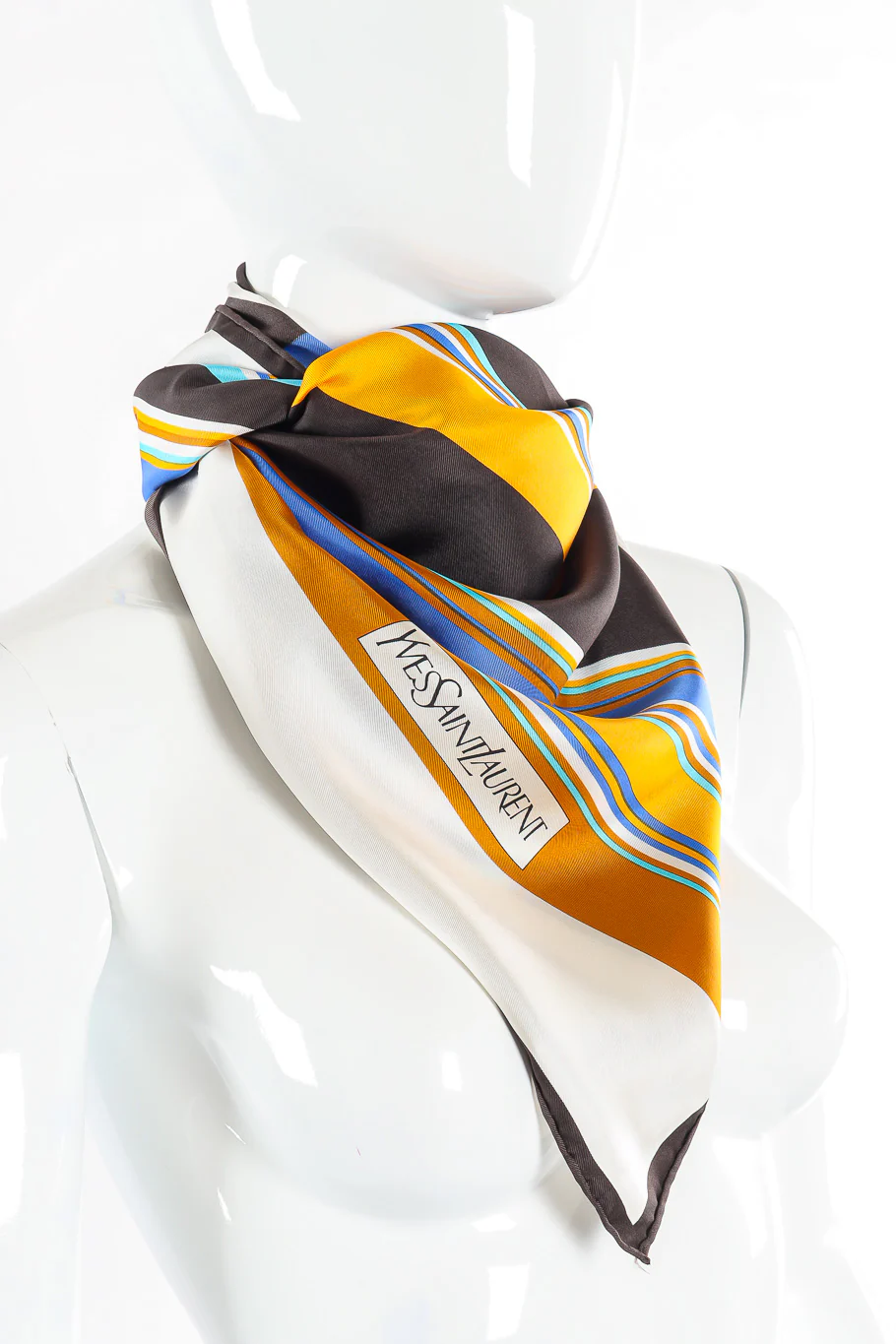 Striped Silk Scarf - Image 4