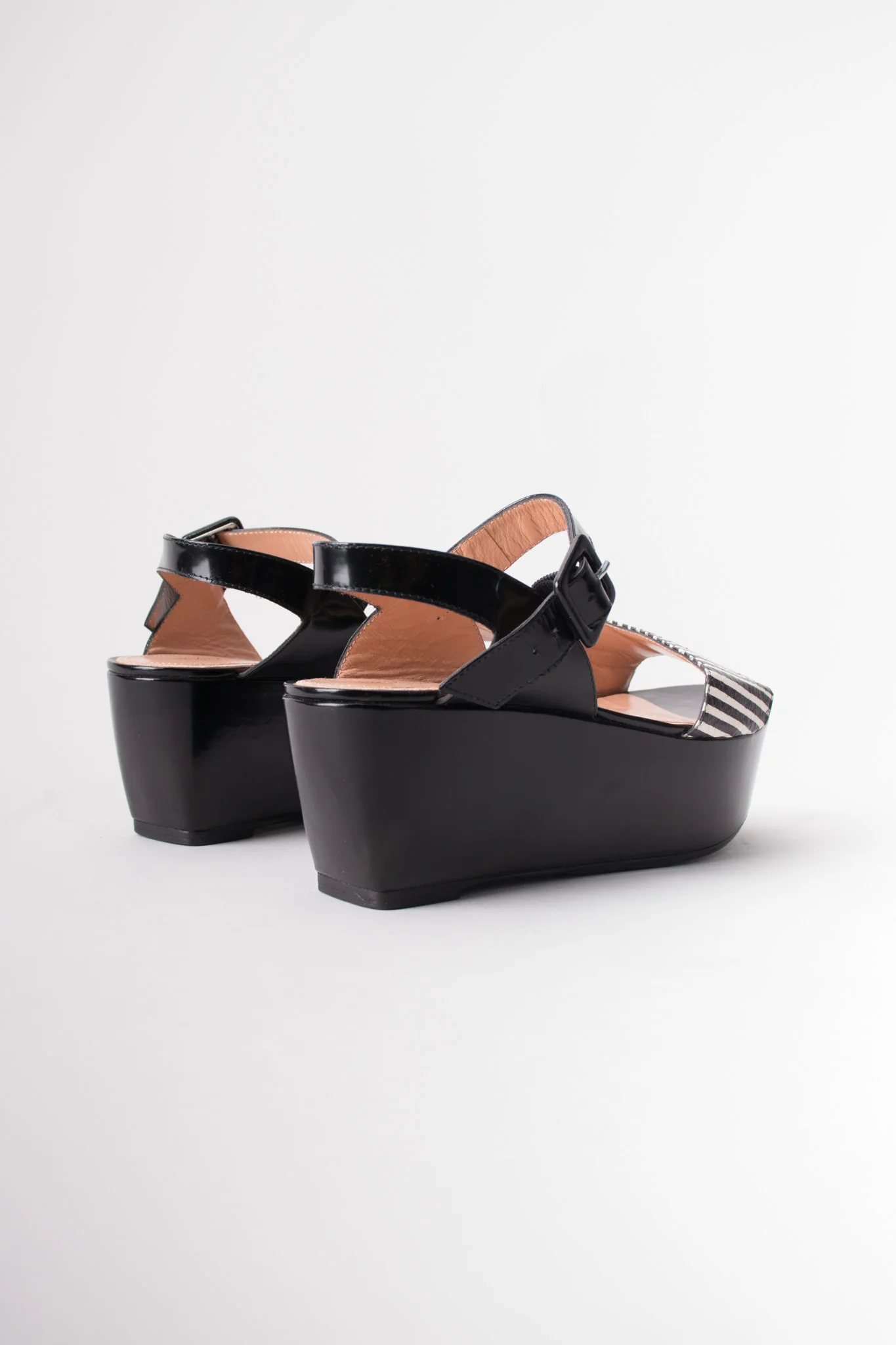 Striped Snake Flatform Sandals - Image 6