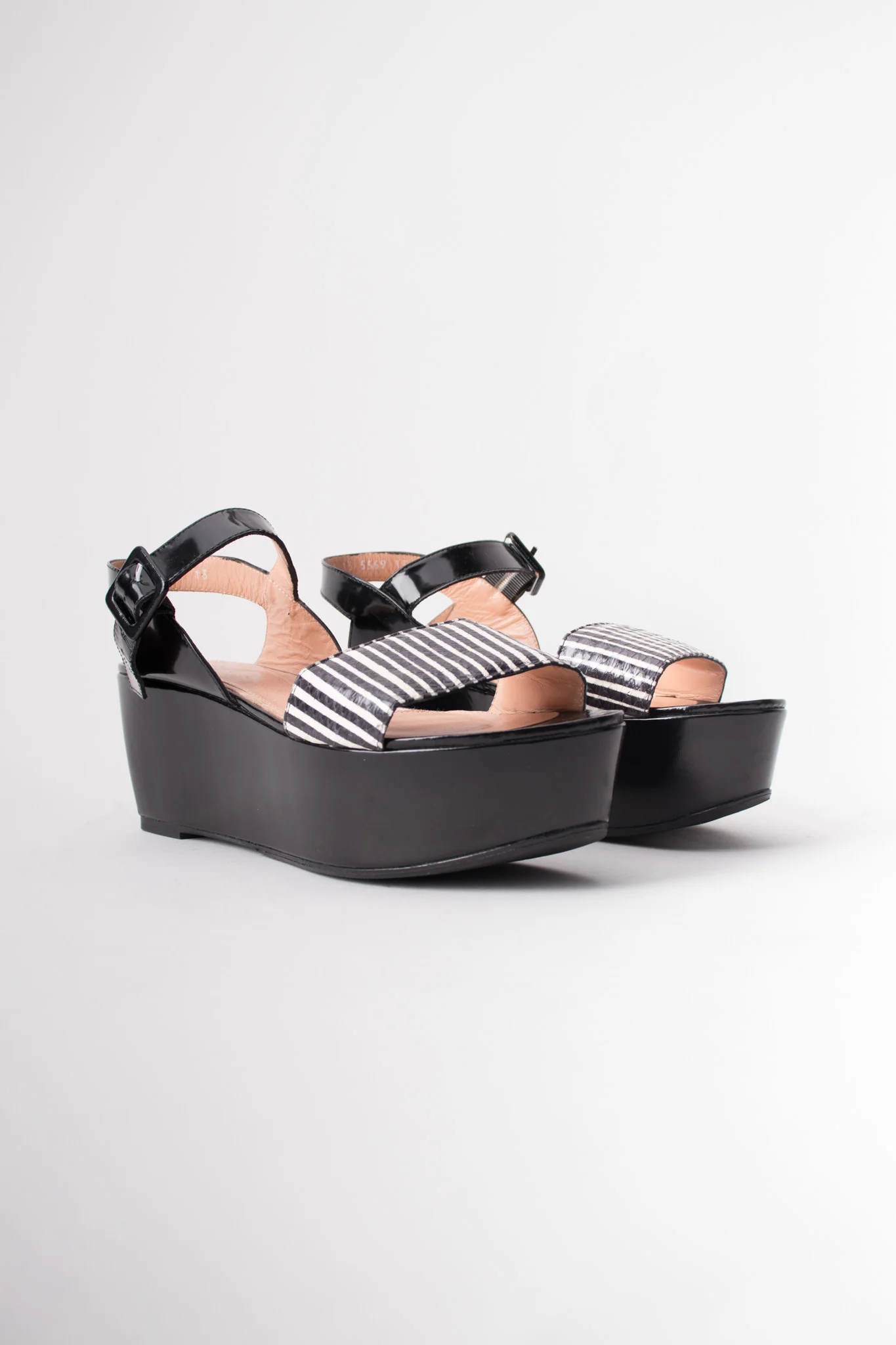 Striped Snake Flatform Sandals - Image 8