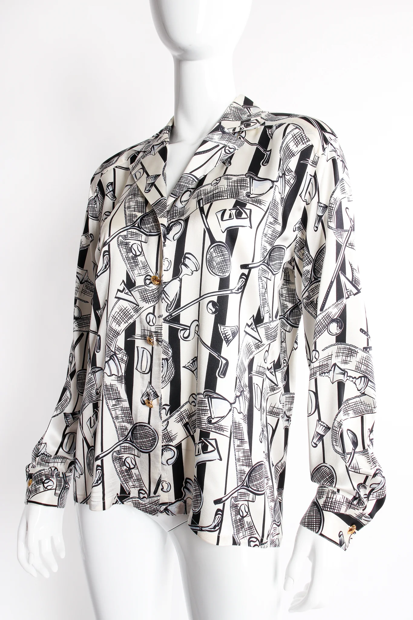 Striped Sport Trophy Print Shirt - Image 2
